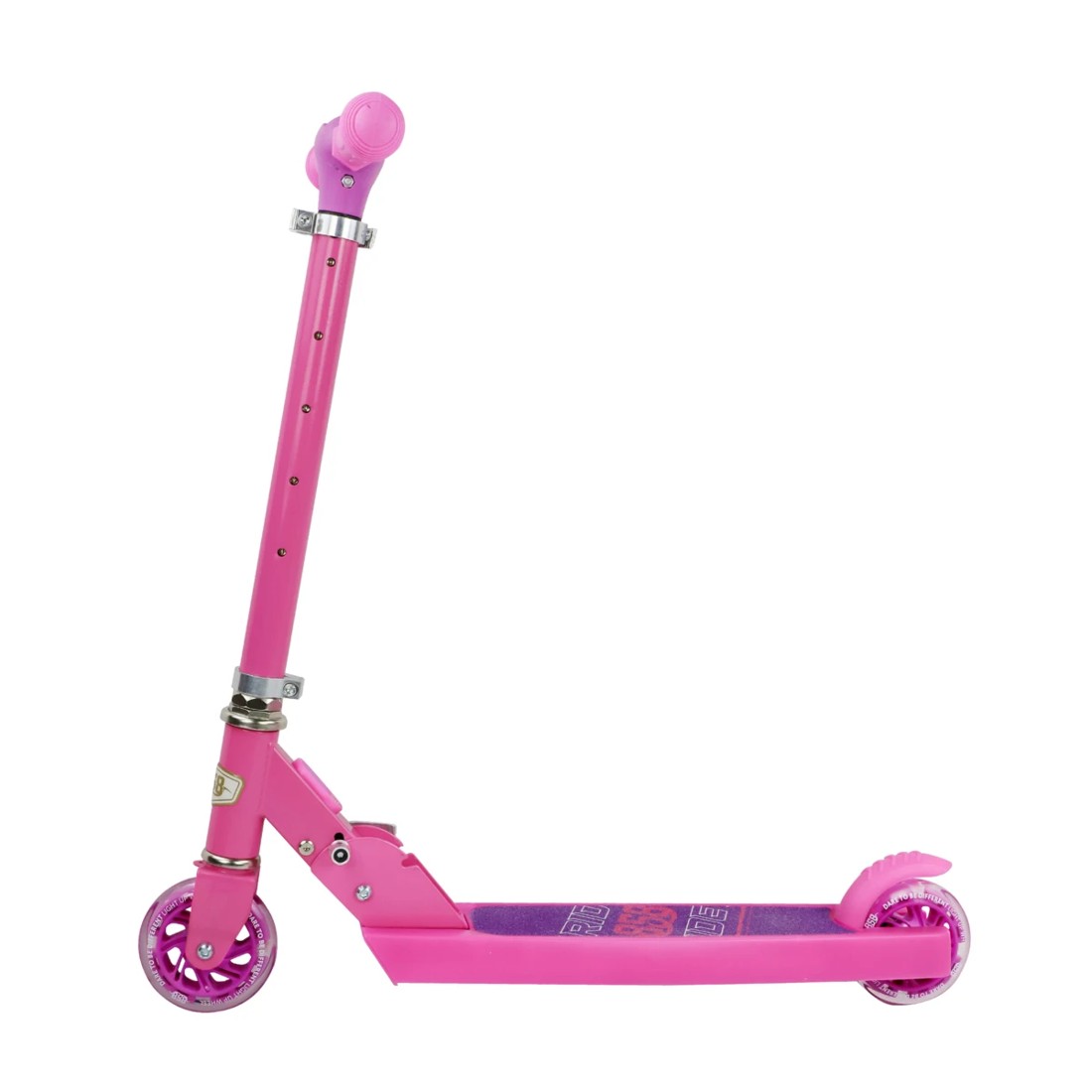 9 858 Light Up Folding Scooter - Pink, 9 of 10