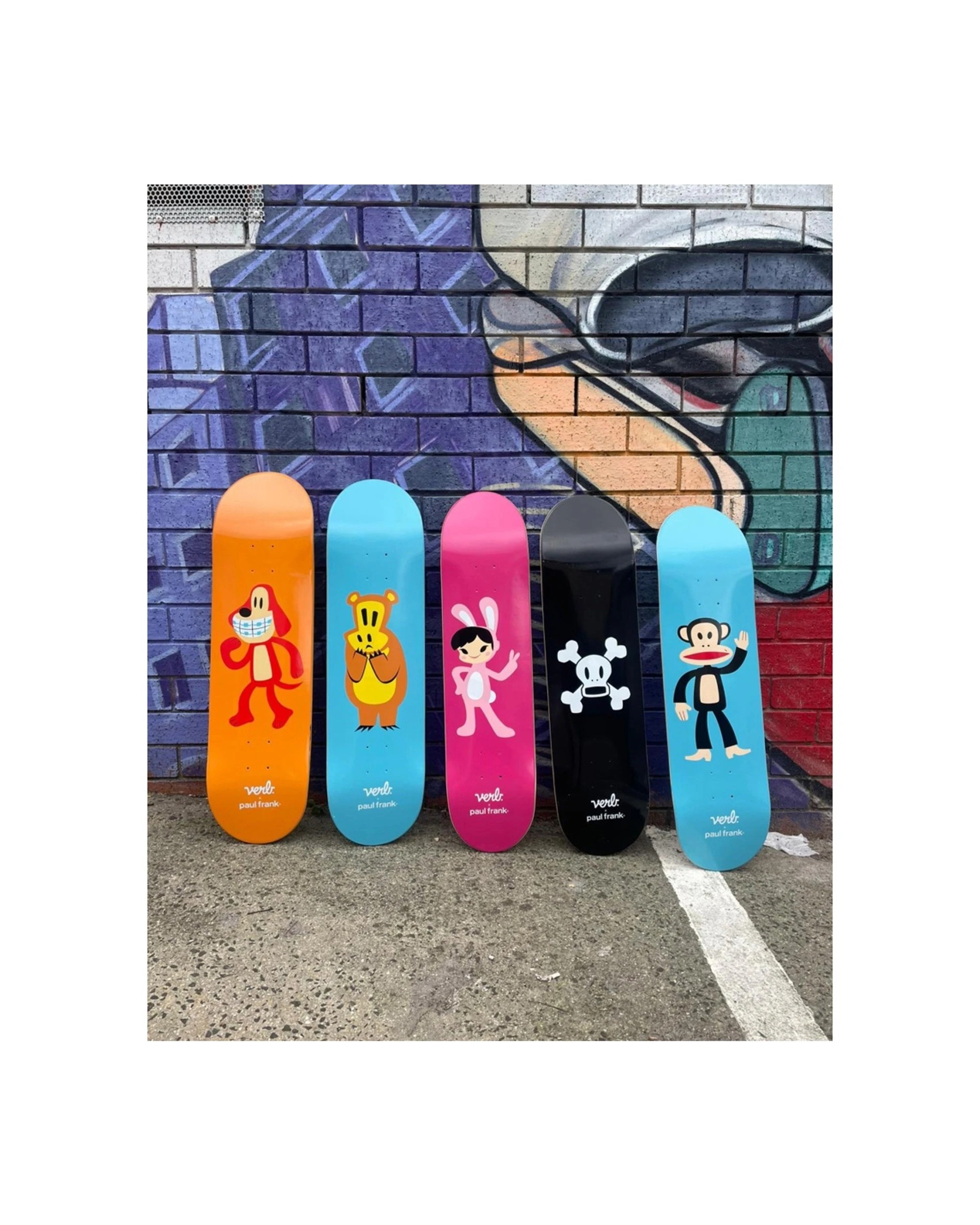 3 Verb X Paul Frank Skateboard 8.25" Deck Premium Maple Core Bunny Girl, 3 of 4