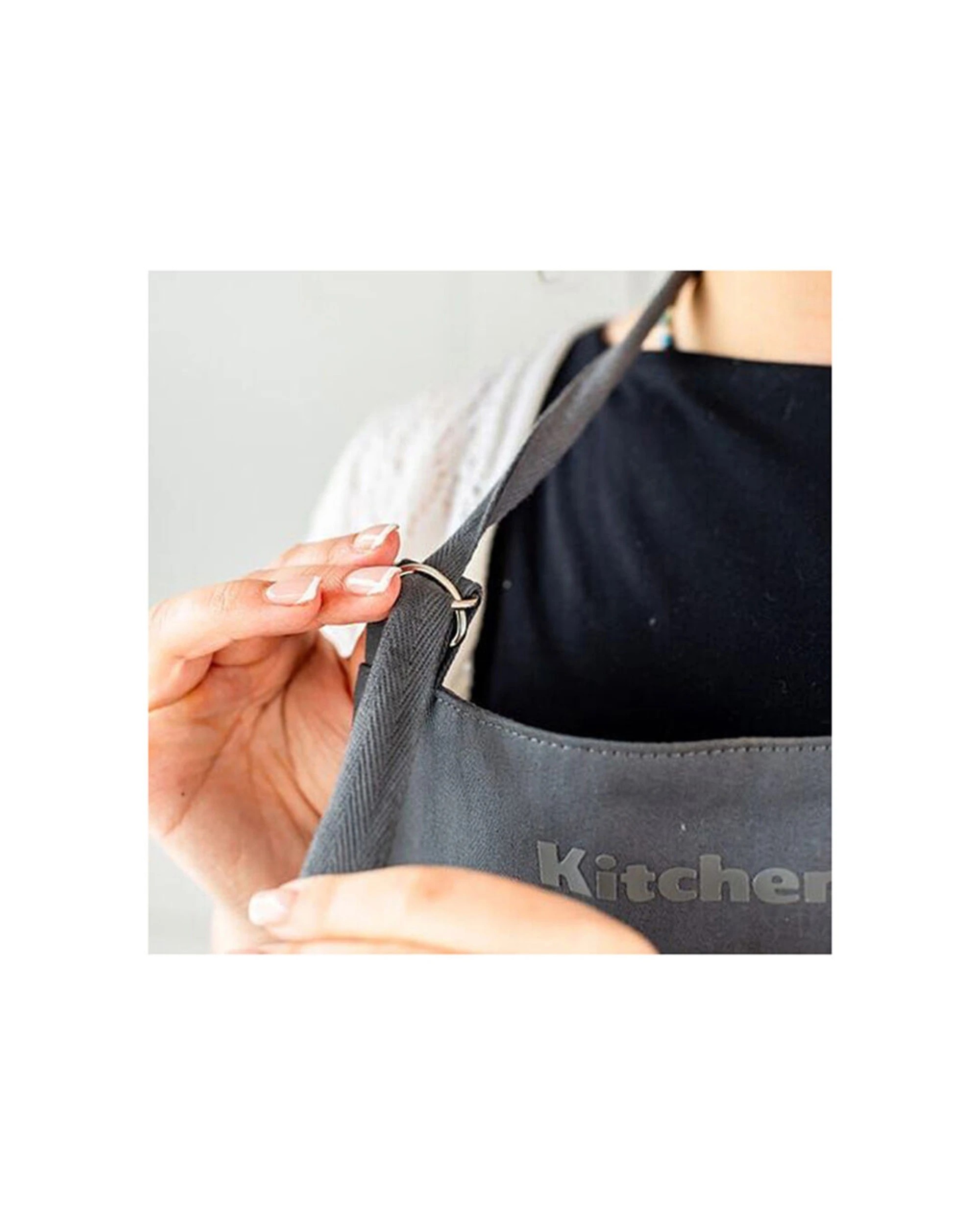 5 KitchenAid 100 Percent Cotton Adjustable Kitchen Apron - Charcoal, 5 of 5