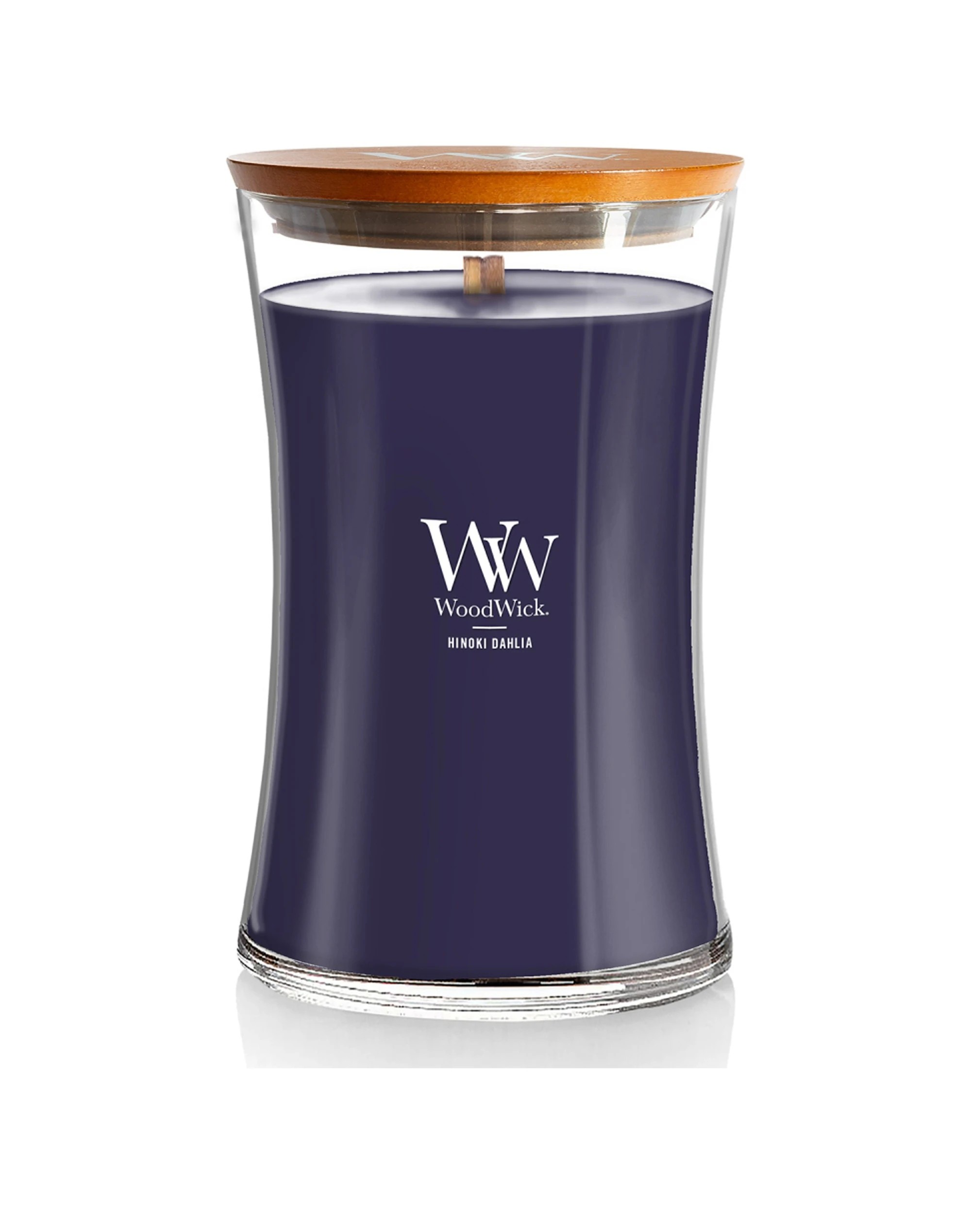 1 Woodwick Scented Soy Wax Candle Hinoki Dahlia Scented Home Fragrance Large - Purple, 1 of 5