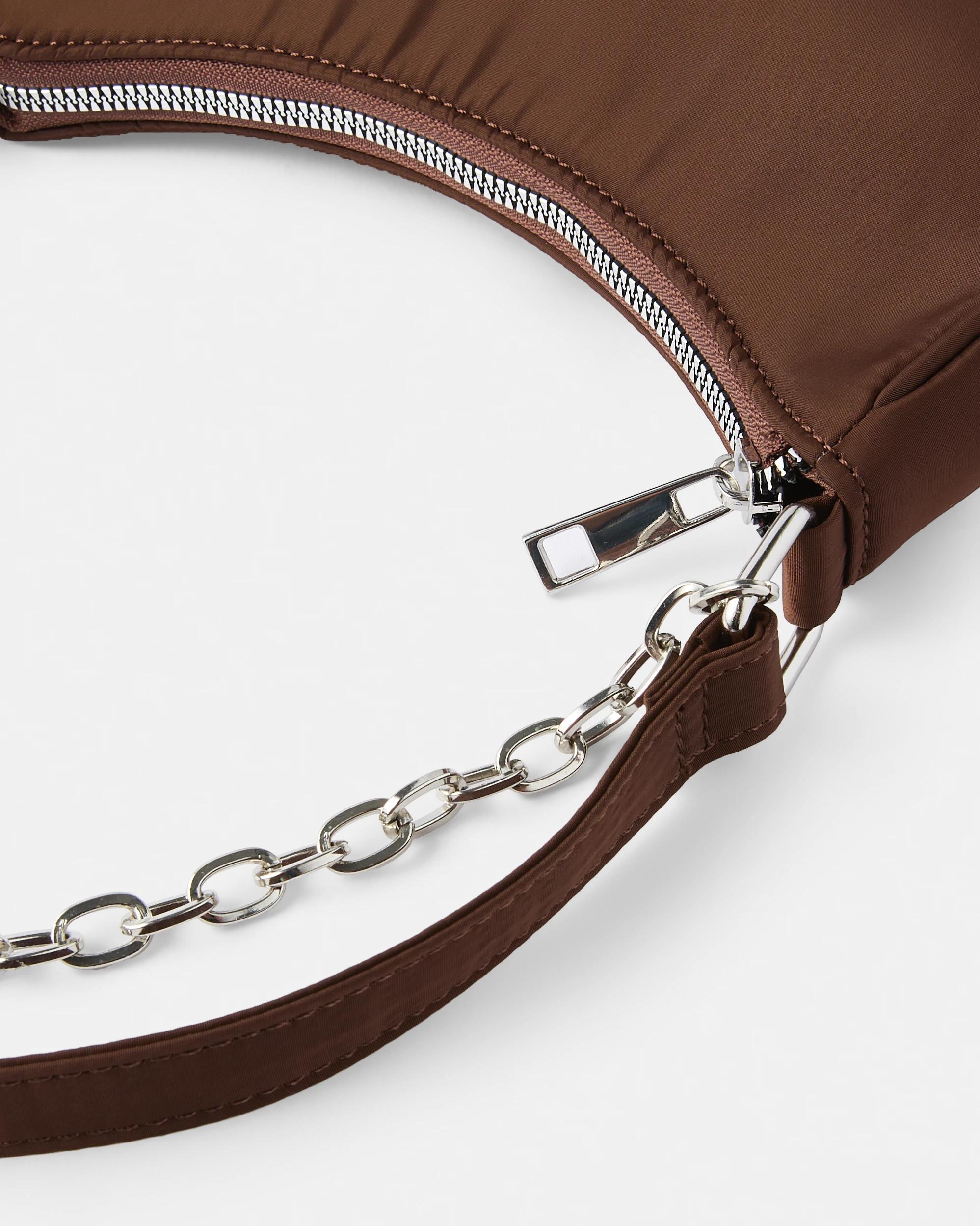 3 Nylon Shoulder Bag Deep Choc, 3 of 7