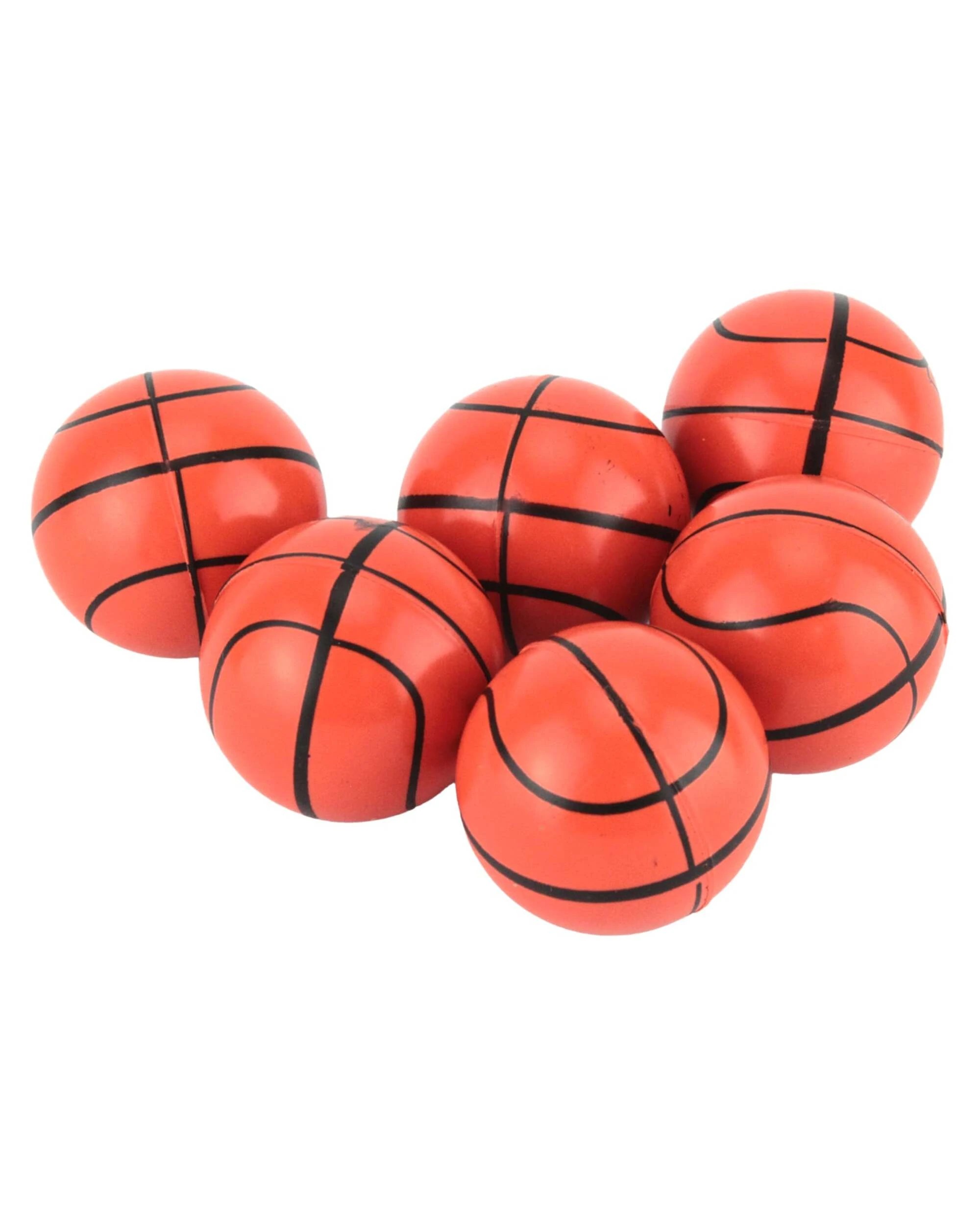 1 Partyrama Basketball High Bounce Balls 4.5cm Pack of 6, 1 of 3