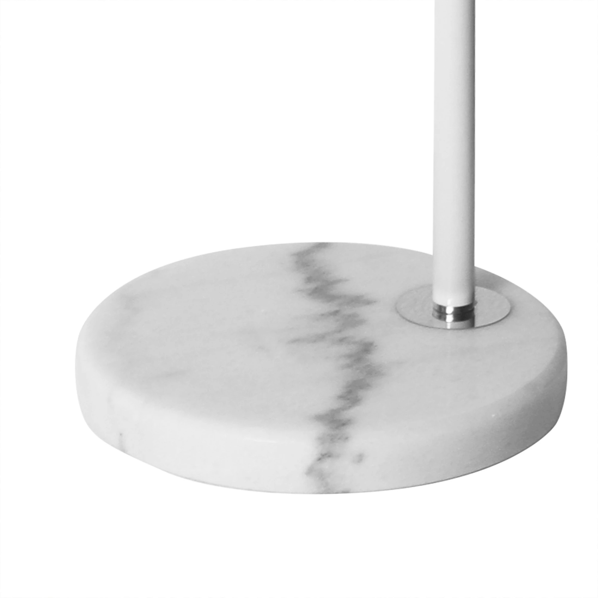 6 Emitto 220V 60W Iron+Marble+Cloth Floor Lamp Stand Grey Lamp - White, 6 of 6