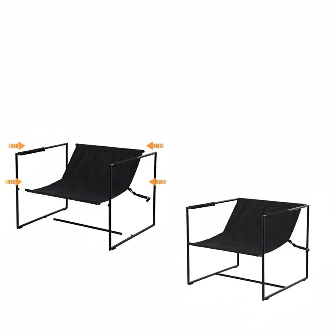 7 Artiss Armchair Lounge Chair Sling - Black, 7 of 7