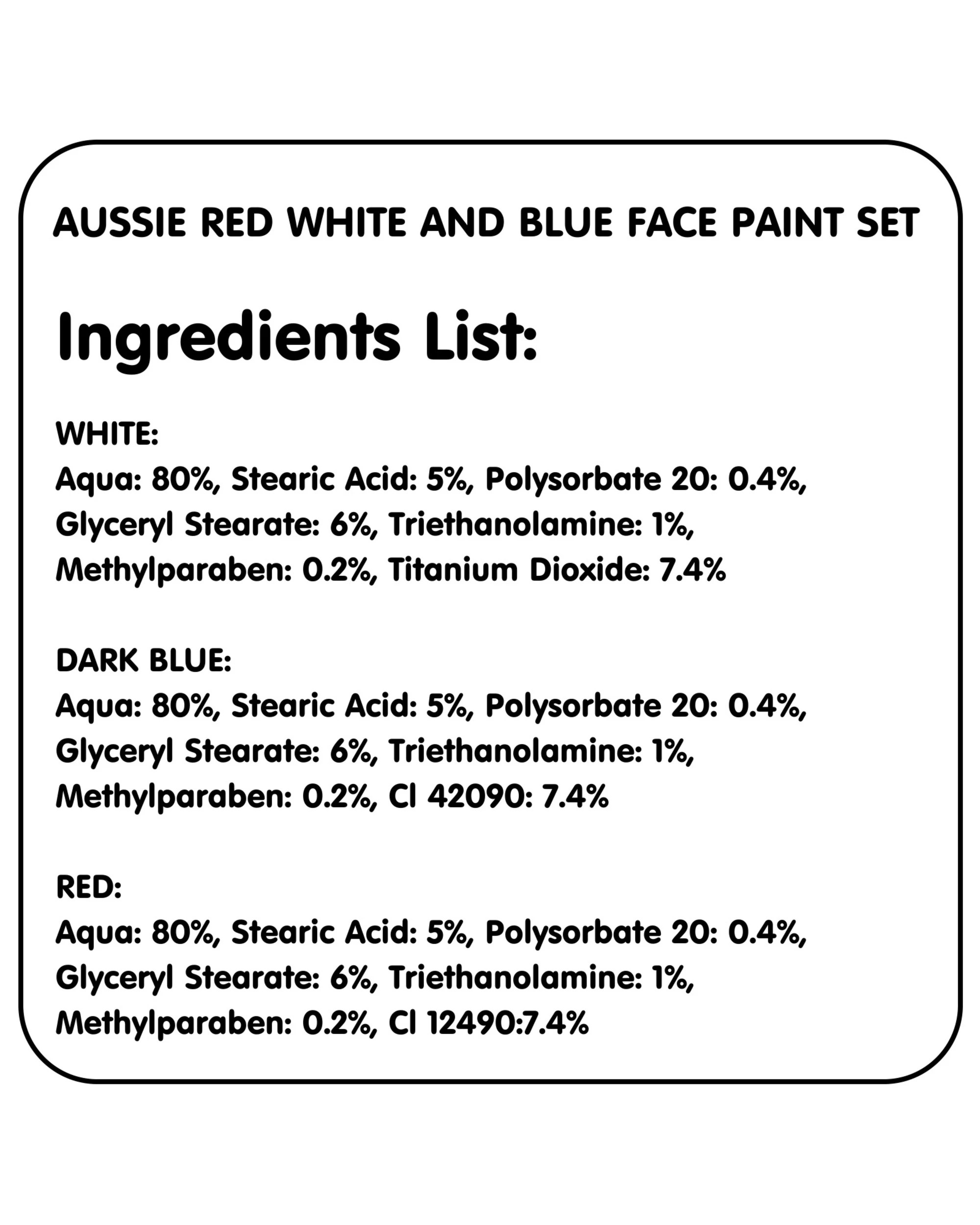 3 Party Planet Aussie Red White and Blue Face Paint Set - Multi, 3 of 4