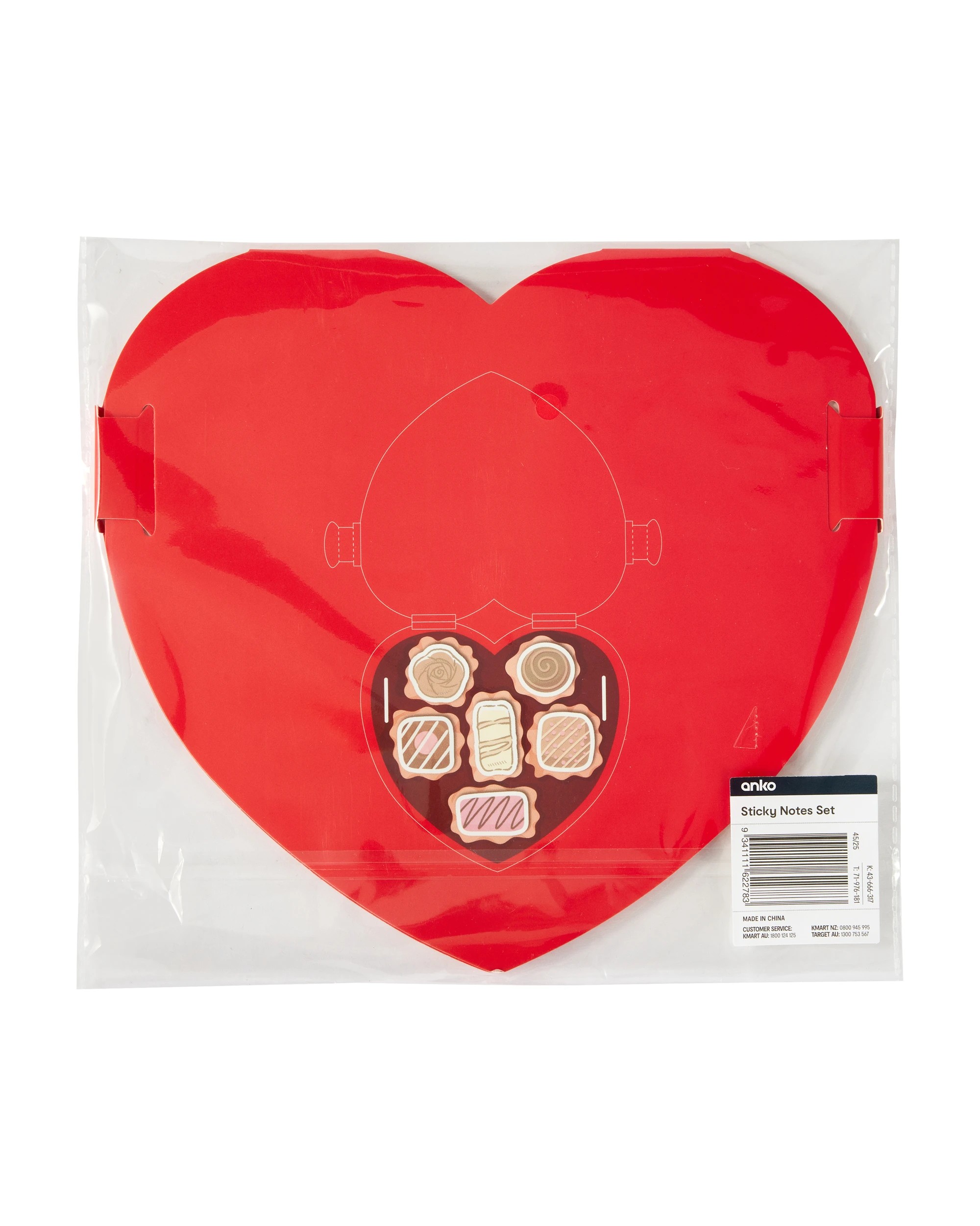 6 Valentine's Day Love Chocolate Box Sticky Notes Set - 180 Notes, 6 of 6