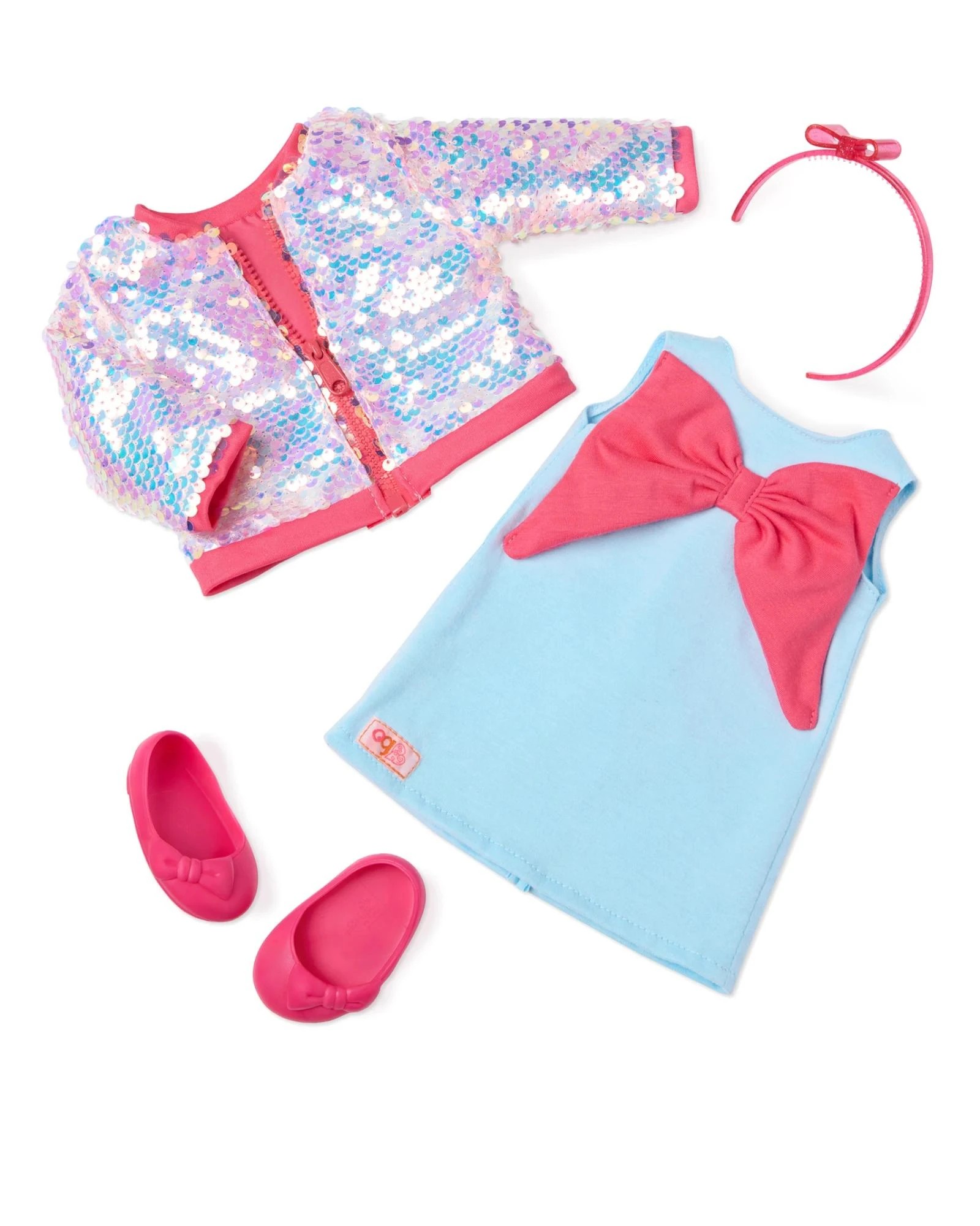 1 Our Generation Shine All Day 18-inch Doll Sequin Bomber Jacket Outfit - Multi, 1 of 4
