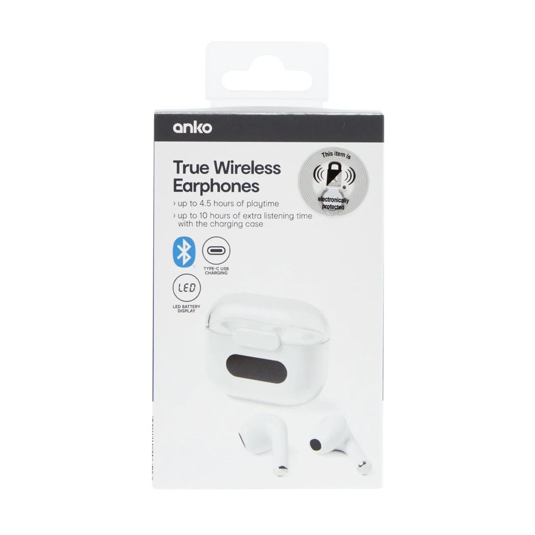 9 True Wireless Earphones With LED Display - White, 9 of 10