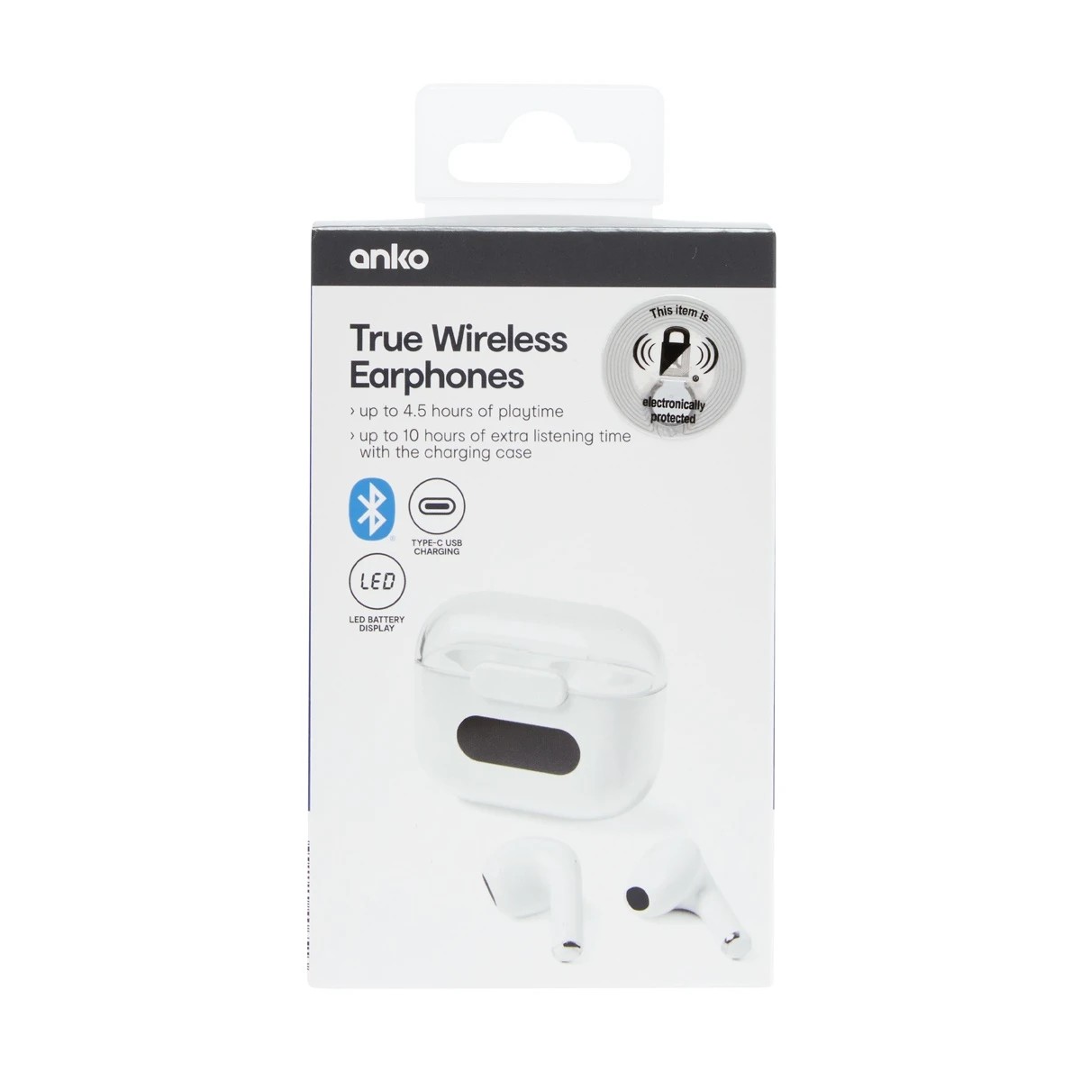 9 True Wireless Earphones With LED Display - White, 9 of 10