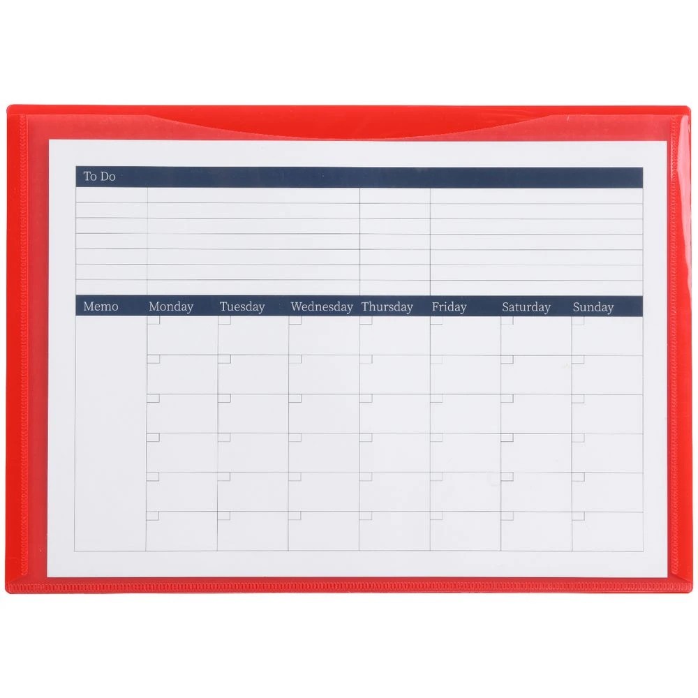 4 J.Burrows A4 Document Wallet Magnetic Closure Red, 4 of 4