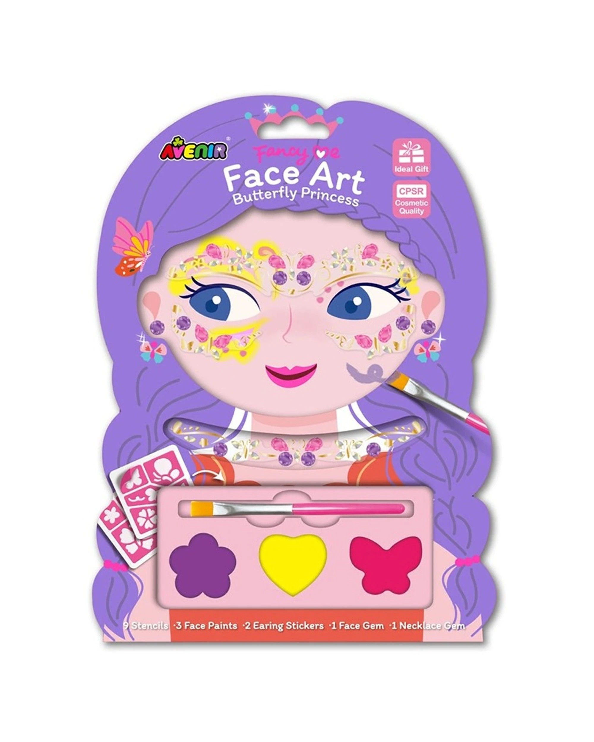 1 Avenir Fancy Me My Creative Face Art Kit Paint Butterfly Princess Kids - Multi, 1 of 3