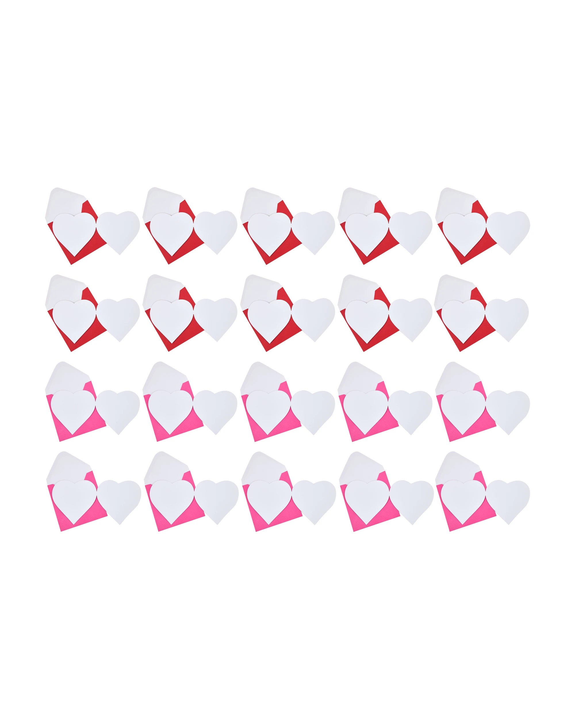 3 10 Pack Valentine's Day Heart Cards and Envelopes, 3 of 4