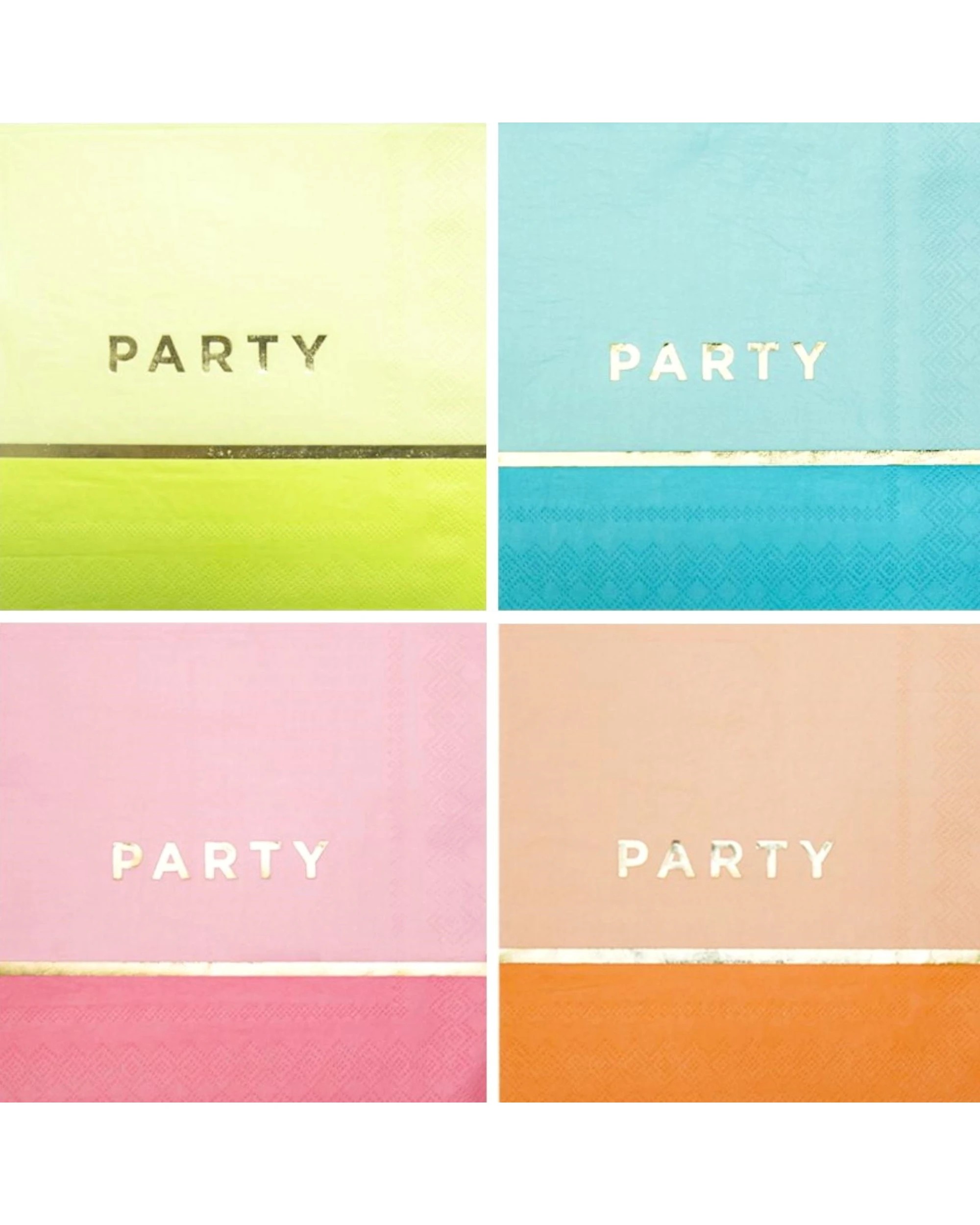 1 Party Maker Summer Pastels Large Napkins Serviettes Pack of 20 - Multi, 1 of 1