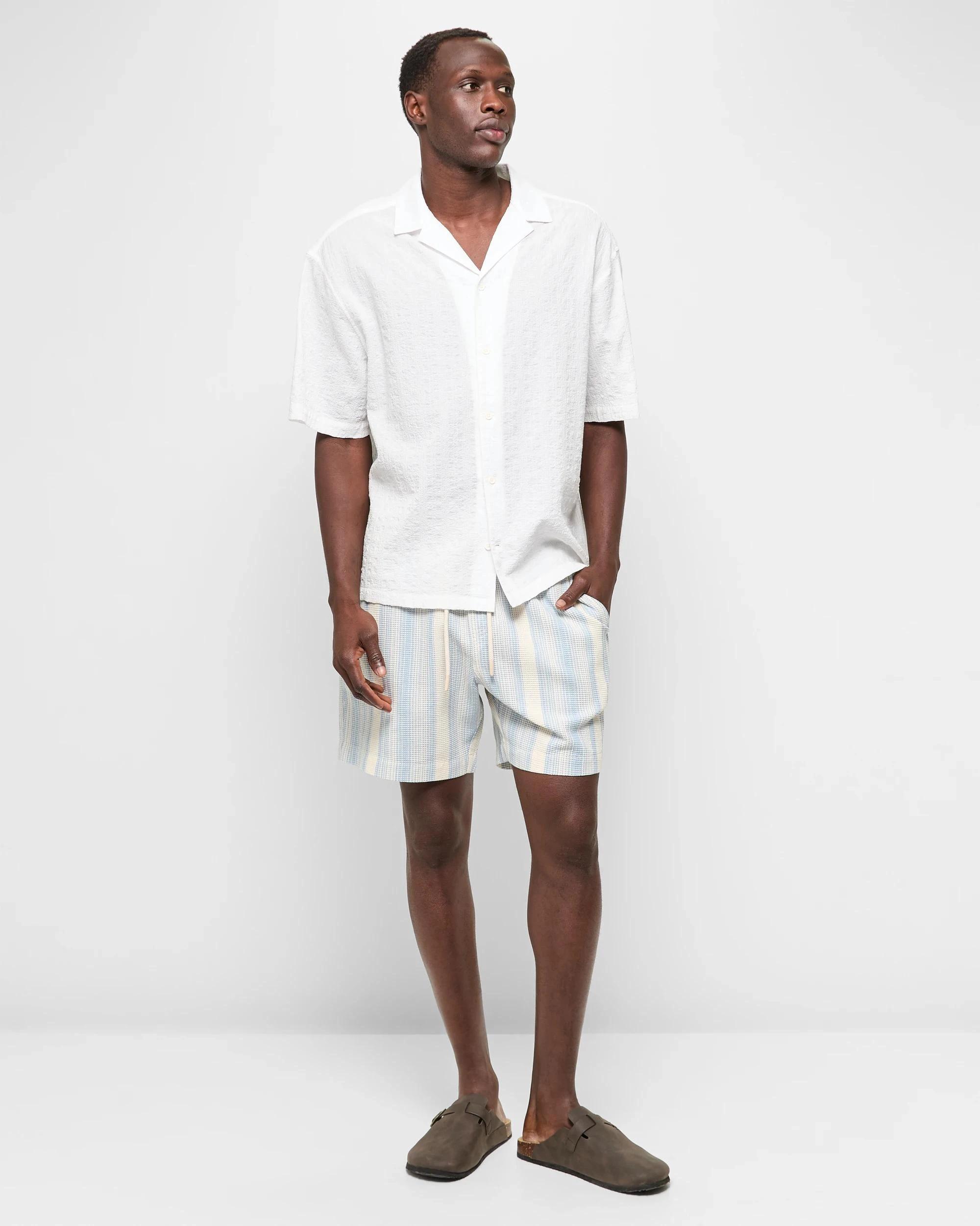 2 Australian Cotton Textured Shorts - Commons LIGHT BLUE, 2 of 5