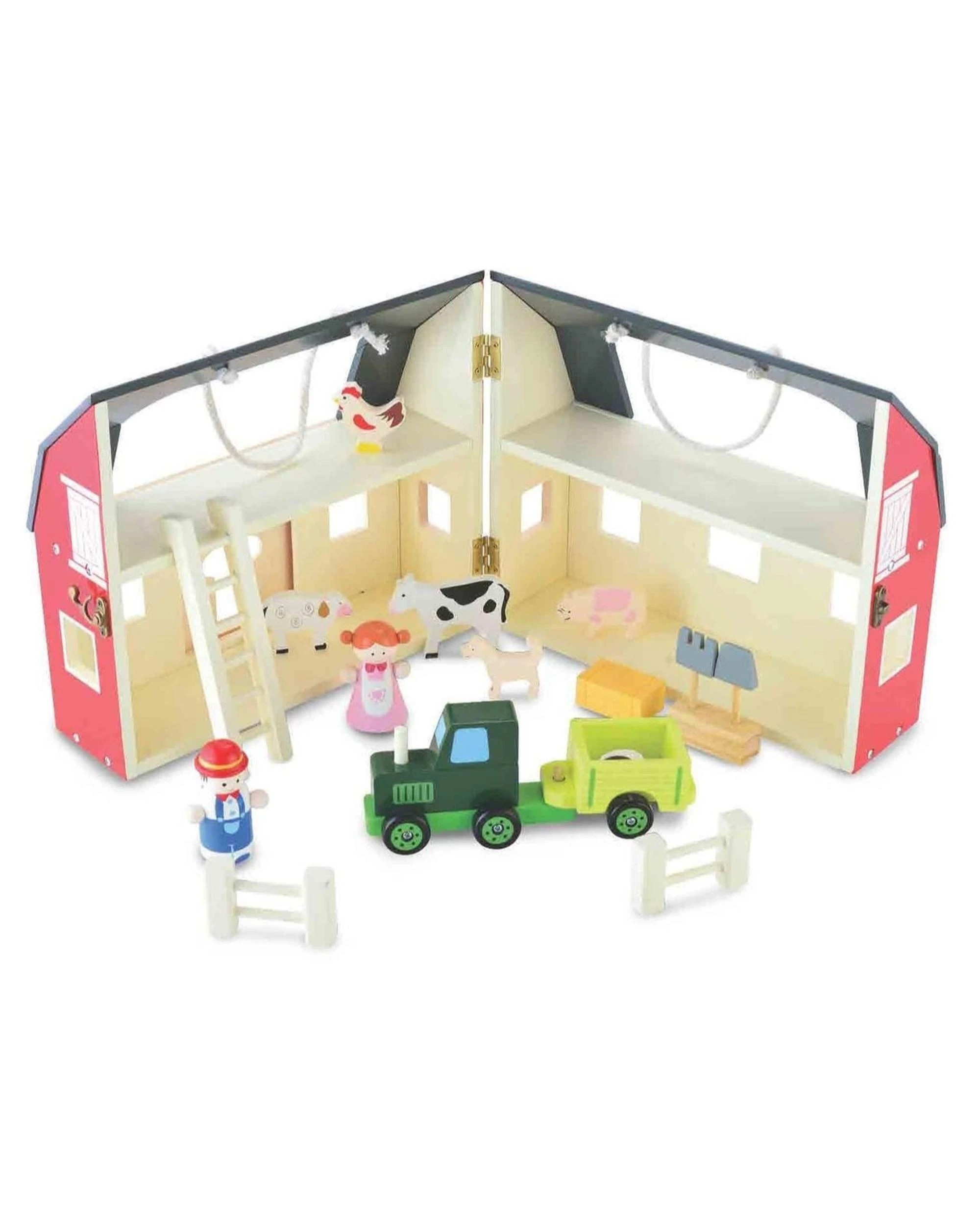 2 Bubbadoo Kids Wooden Farm Playset, 2 of 3