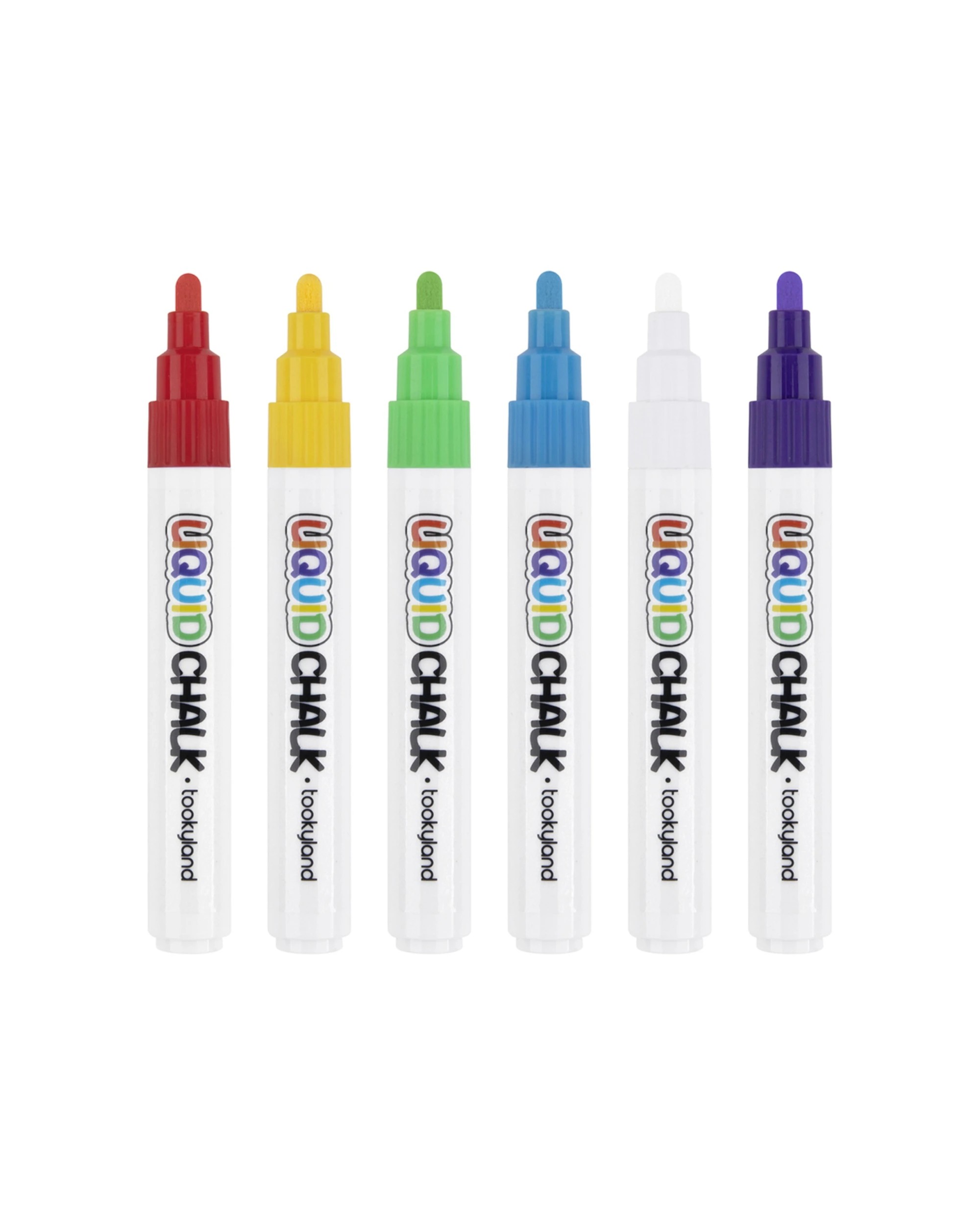 4 Tookyland 6pc Liquid Chalk Colouring Craft DIY Kids Drawing Markers Art - Multi, 4 of 5