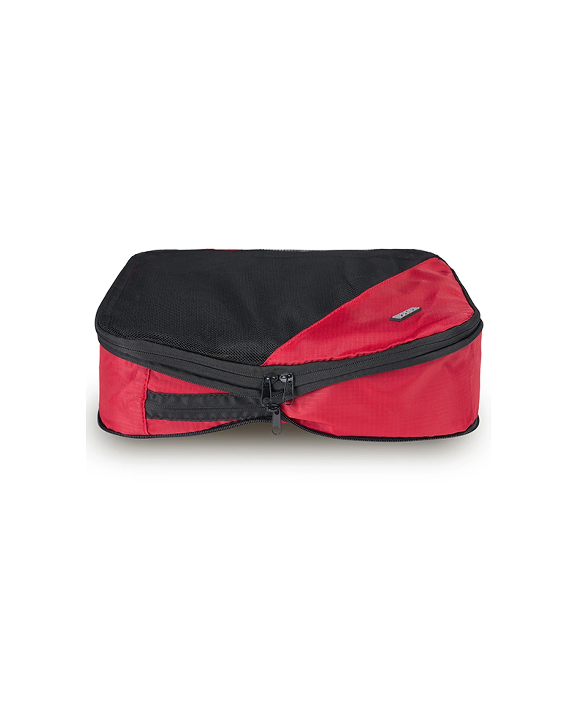 4 Tosca 2pc Compression Cube Men Travel Luggage Medium Organisers - Red, 4 of 5