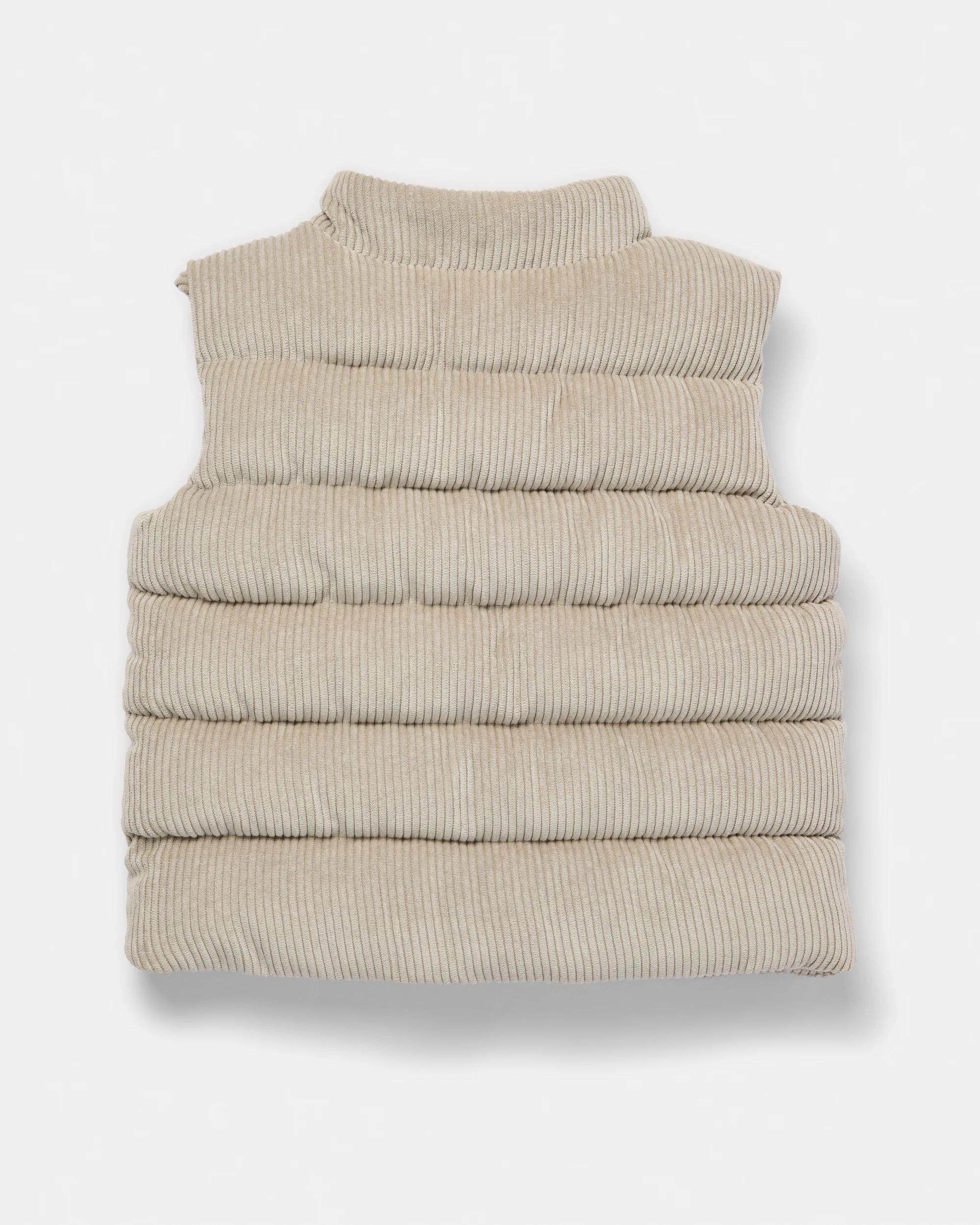 2 Corduroy Puffer Vest Gry Grn, 2 of 3