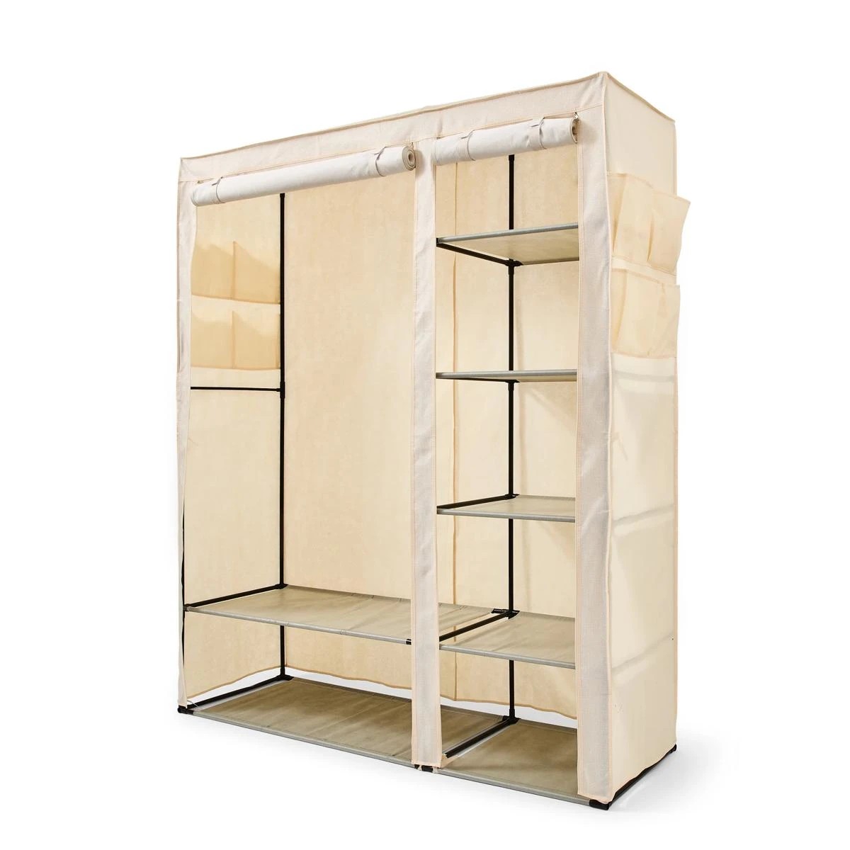 2 Linen Look Large Covered Wardrobe, 2 of 7