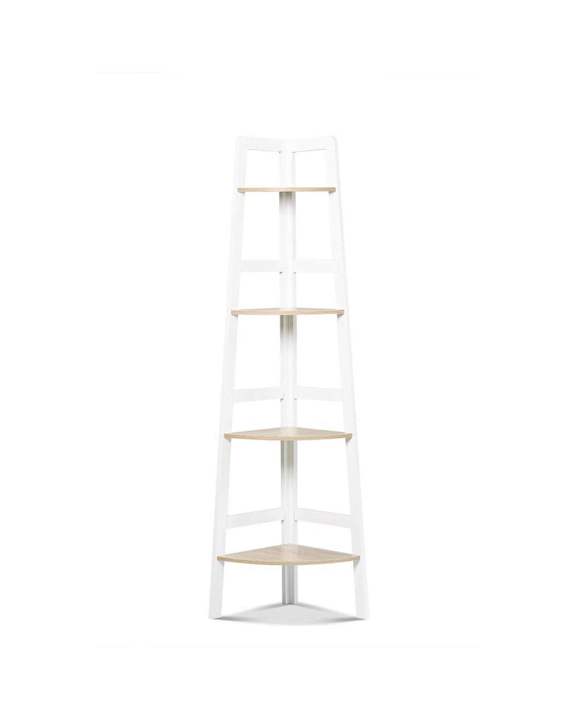 2 Hawaii 4 Tier Display Ladder Corner Shelf Rack White, 2 of 10