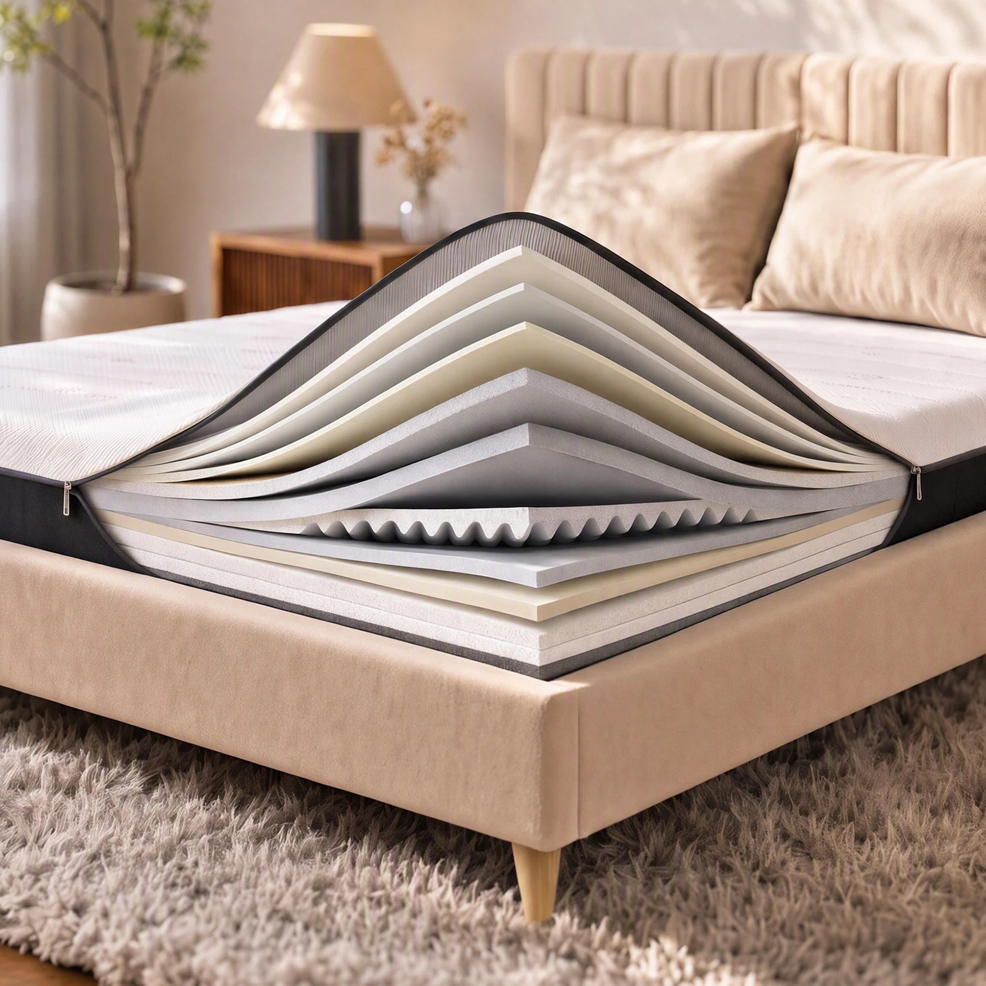 4 Giselle Bedding 18cm Memory Foam Mattress Dual Feel Reversible Foam - King Bed - Multi, 4 of 10