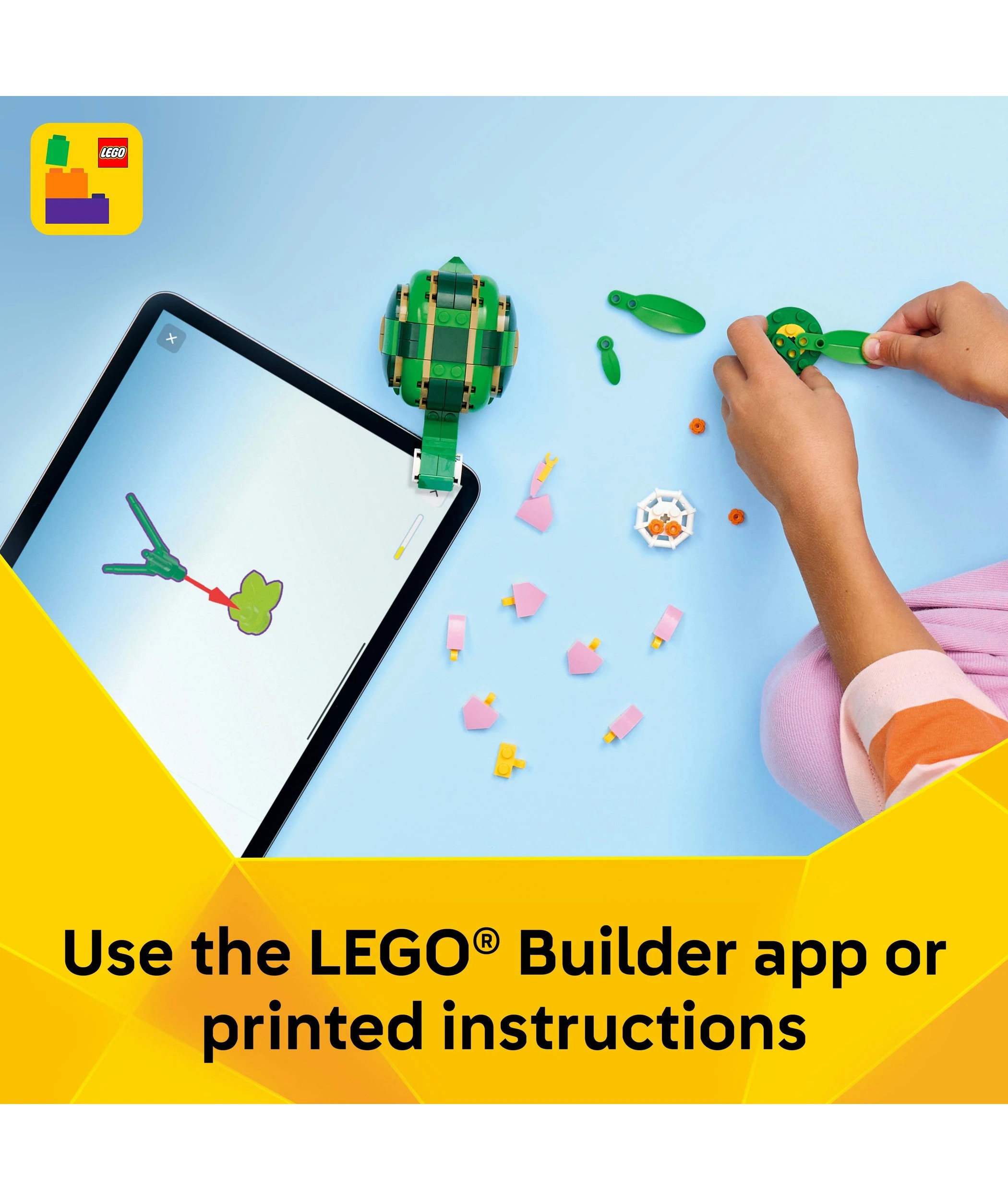 7 LEGO Creator 3 in 1 Turtle with a Water Lily Flower 31377, 7 of 10