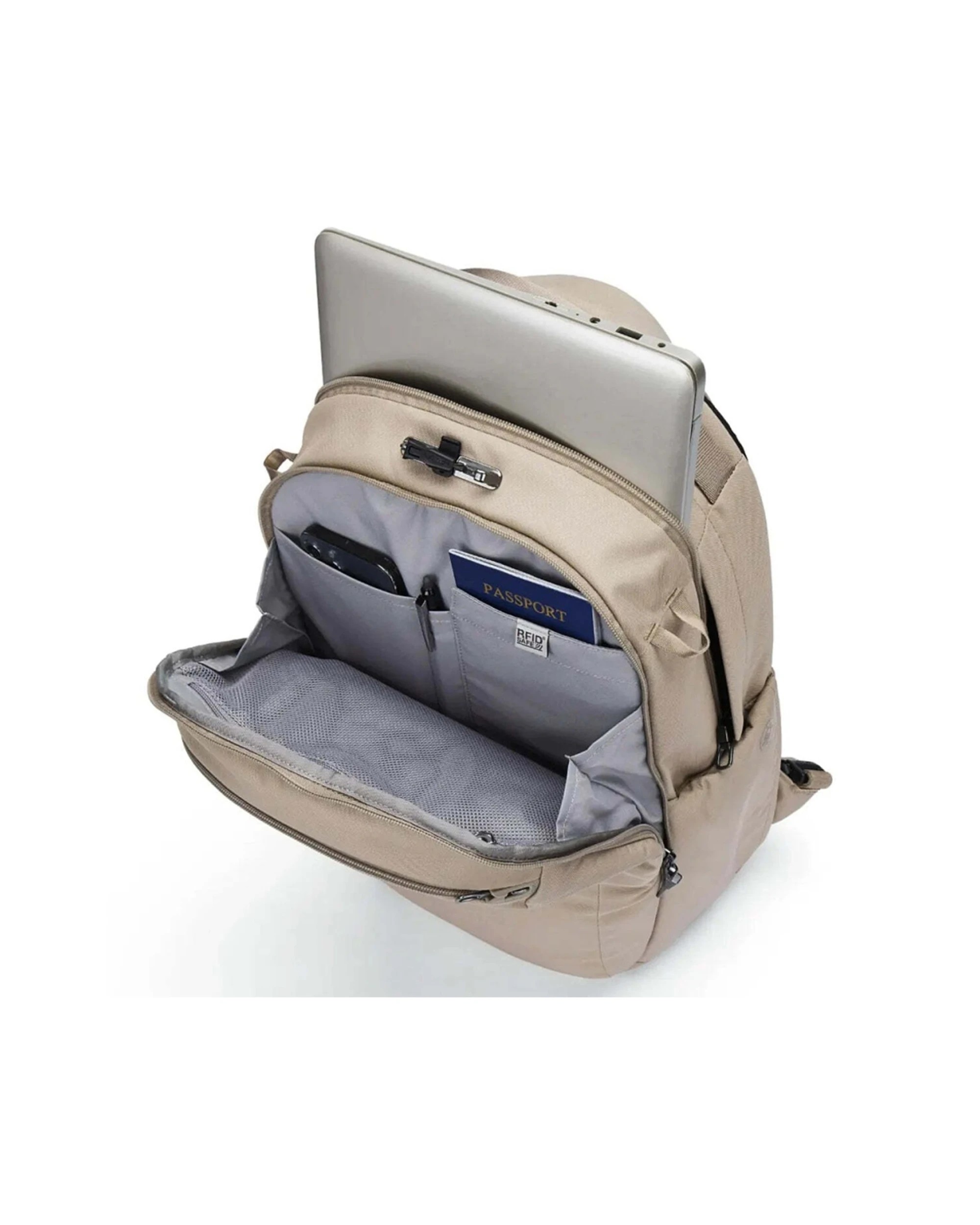 2 Pacsafe V Tour Anti-Theft RFID Blocking Secure 16in Laptop Backpack Water Resistant 26L - Brown, 2 of 8