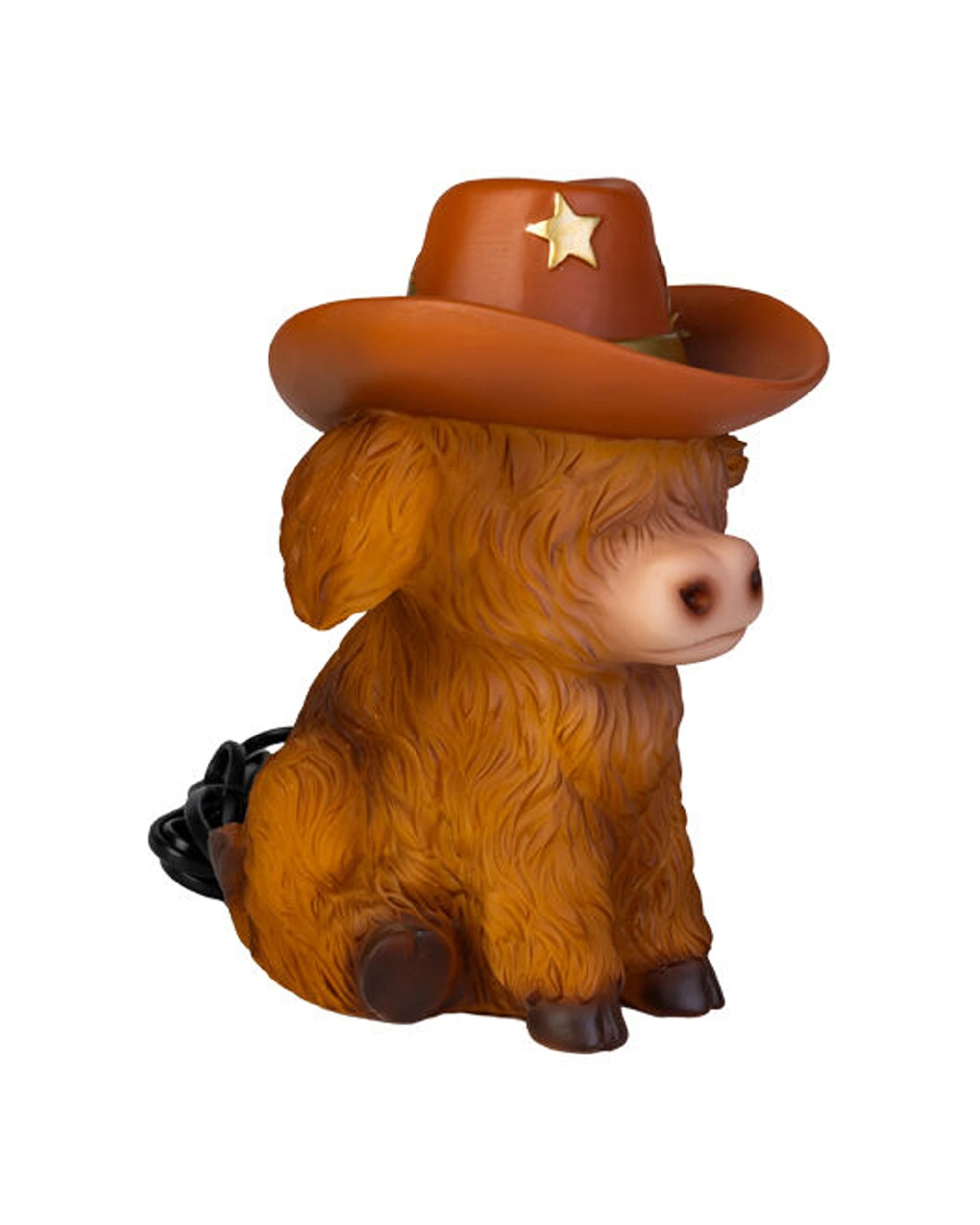 1 MDI Aus Table Lamp Night Light Bedroom Decor Kids Children Highland Cow LED Soft Glow - Brown, 1 of 1