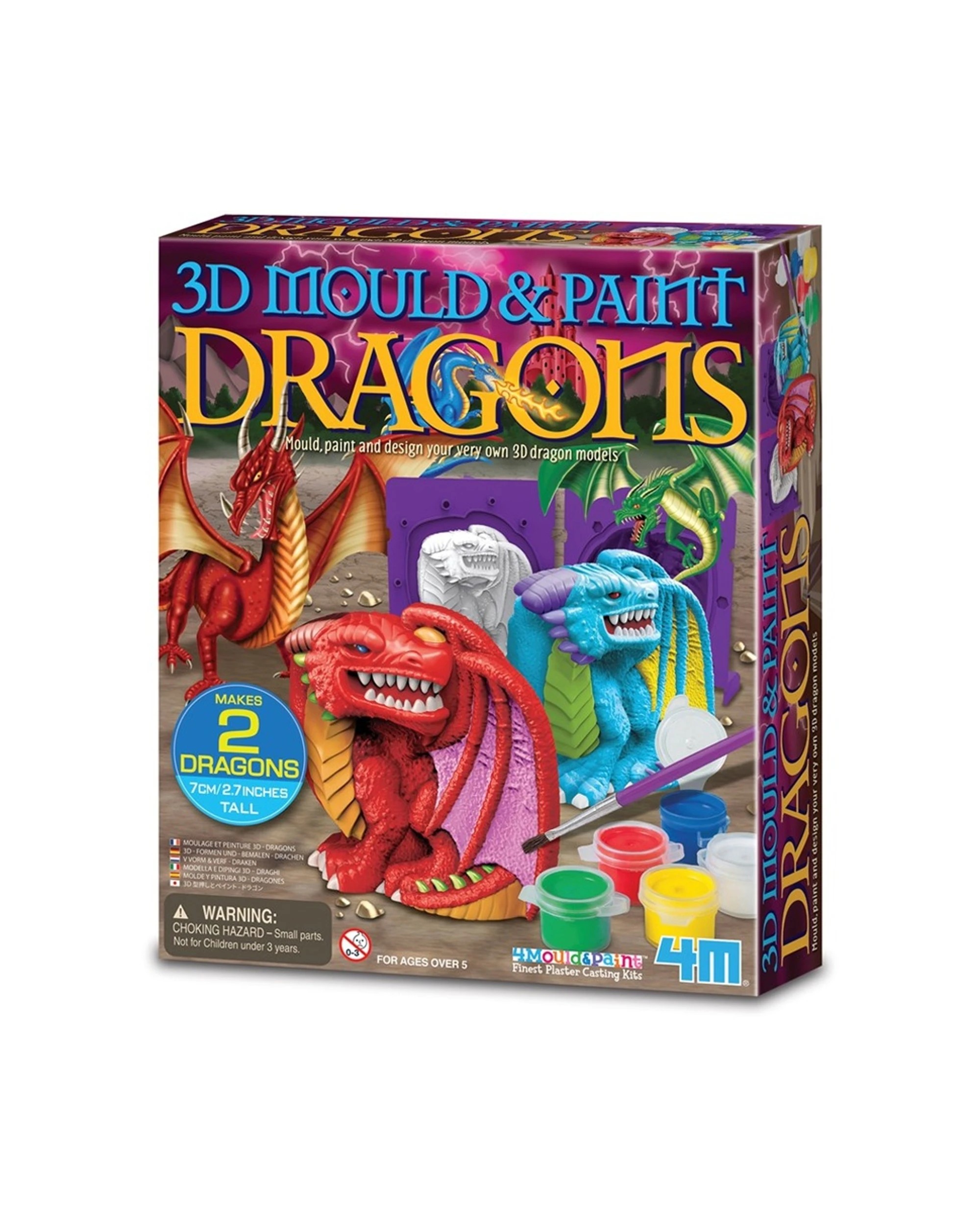 1 4MD Mould & Paint Dragons Creative Art Craft Kids Activity Kit, 1 of 3