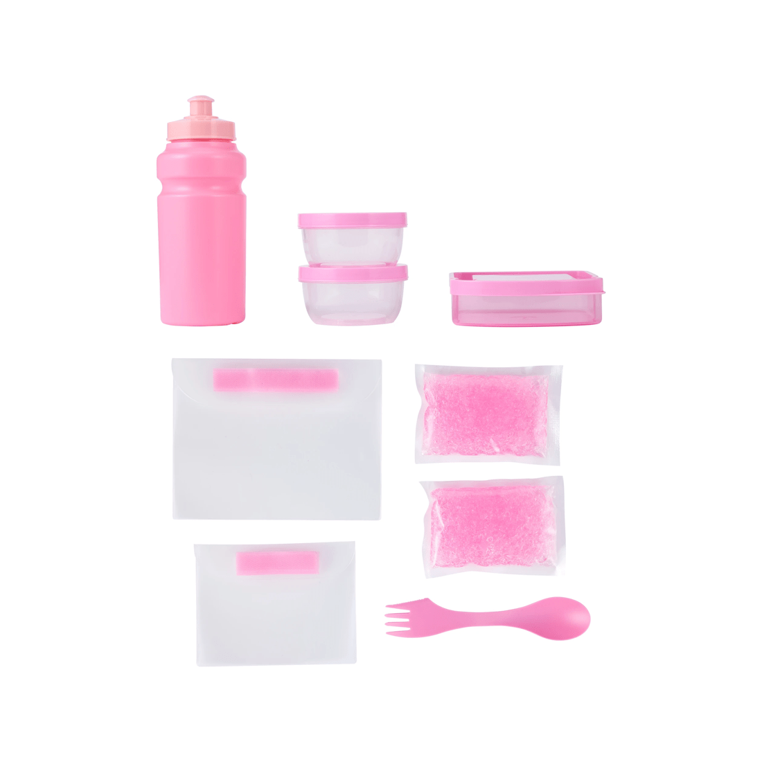 2 10 Piece Pink Tie Dye Lunch Set, 2 of 8