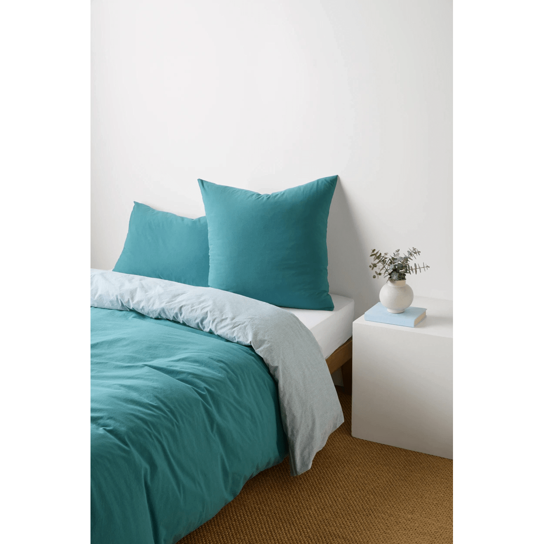 1 Arlo Cotton Stonewash European Pillowcase - Green, 1 of 2