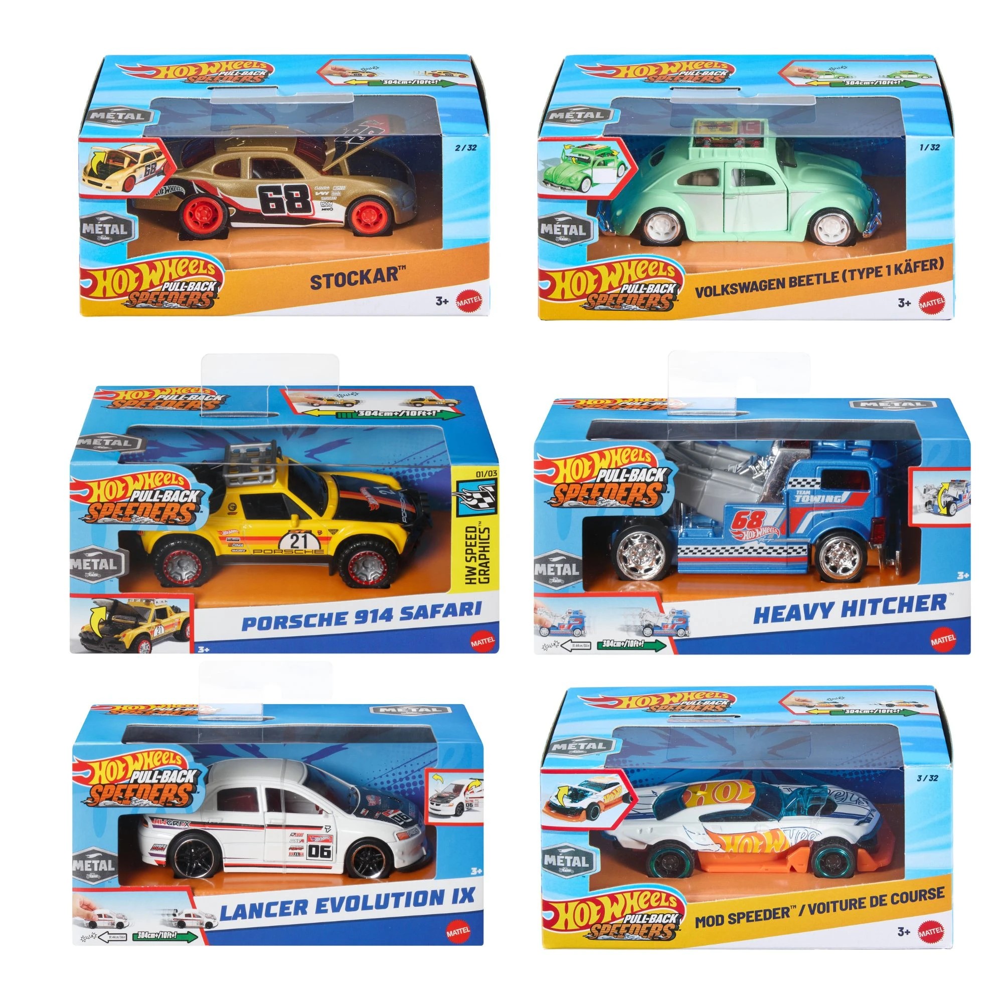 1 Hot Wheels Pull-Back Speeders 1:43 Scale Vehicle - Assorted, 1 of 6