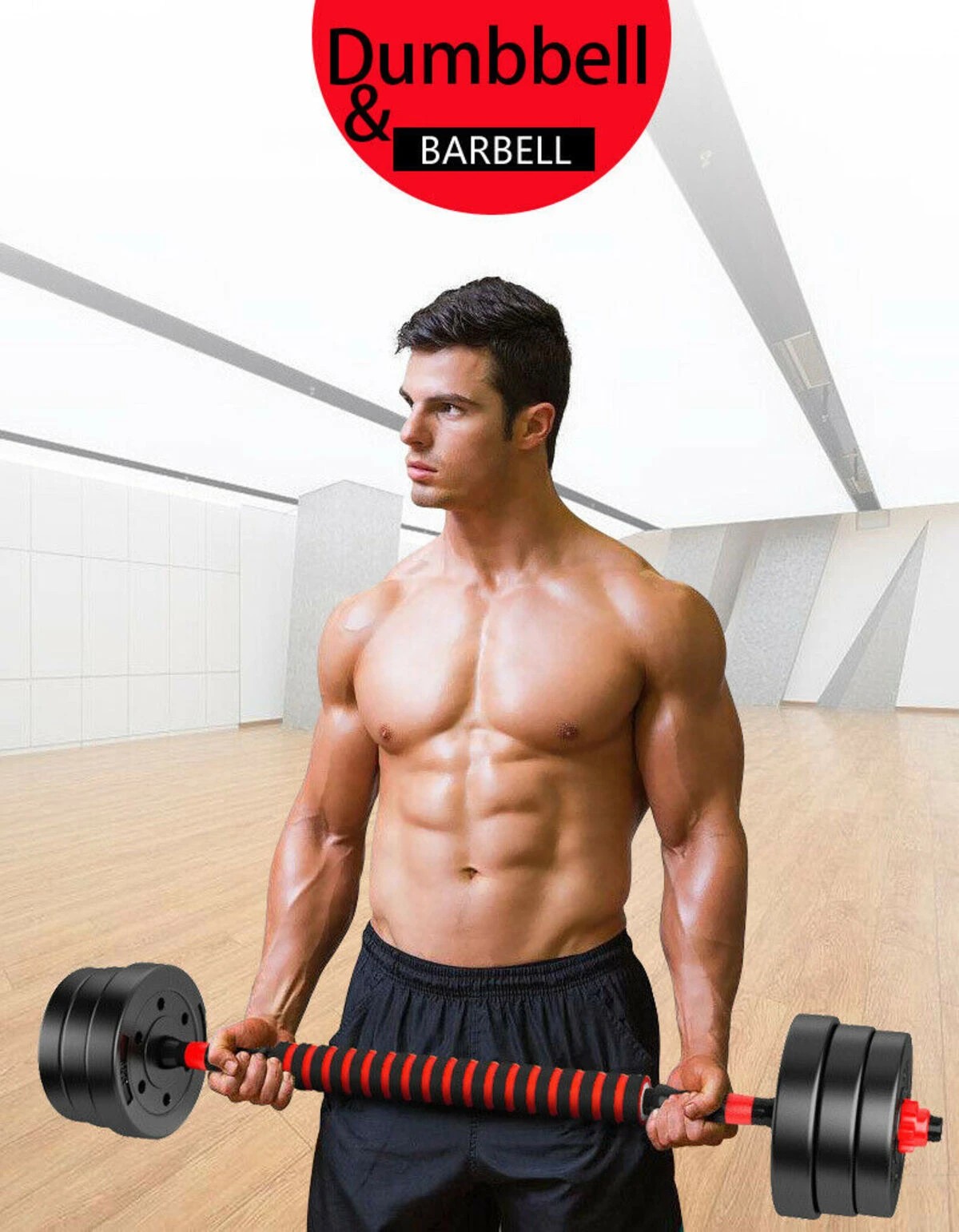 6 Fitness Master 20kg Adjustable Dumbbell Set Barbell Home Gym Exercise Weights Fitness Workout, 6 of 7
