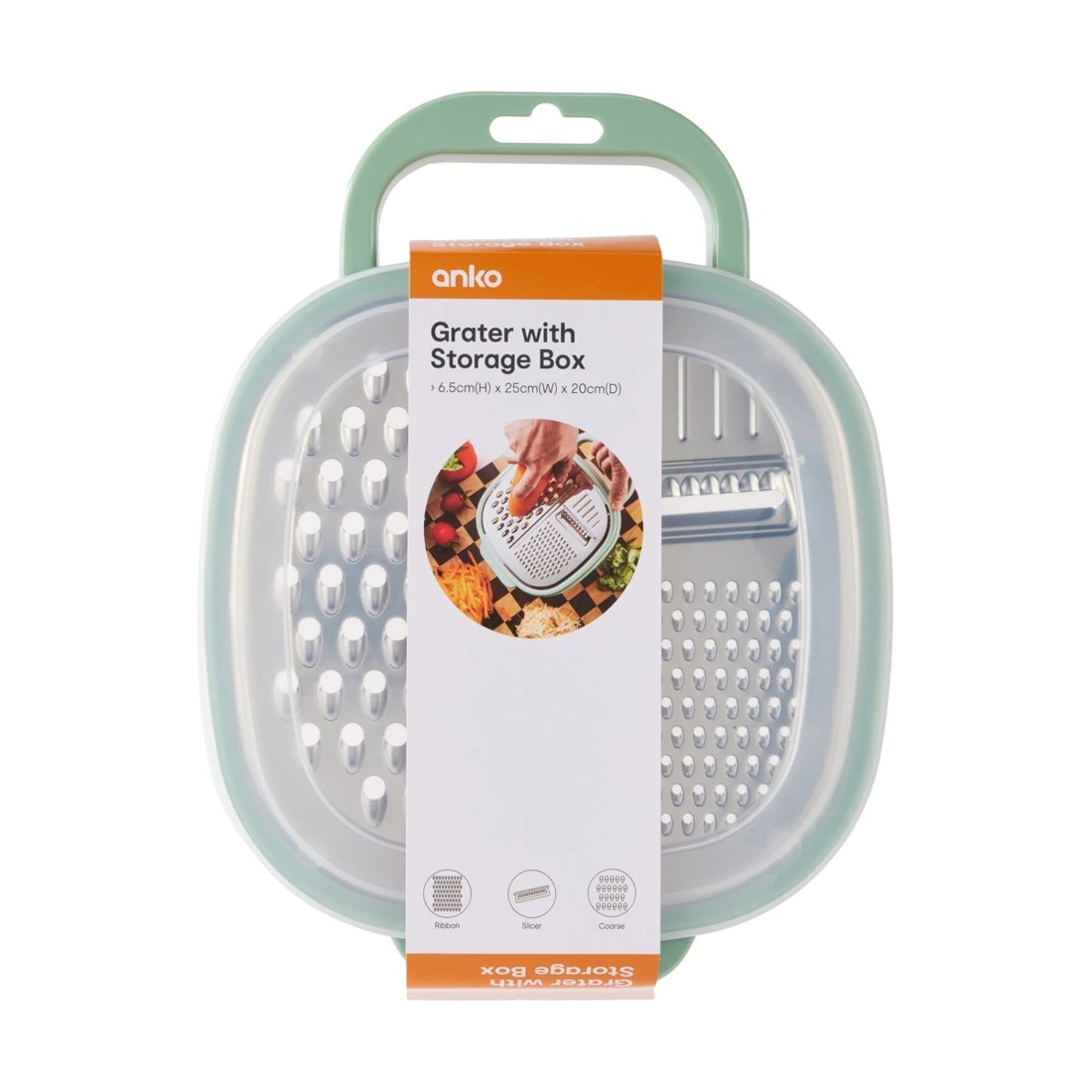 9 Grater with Storage Box - Green, 9 of 9