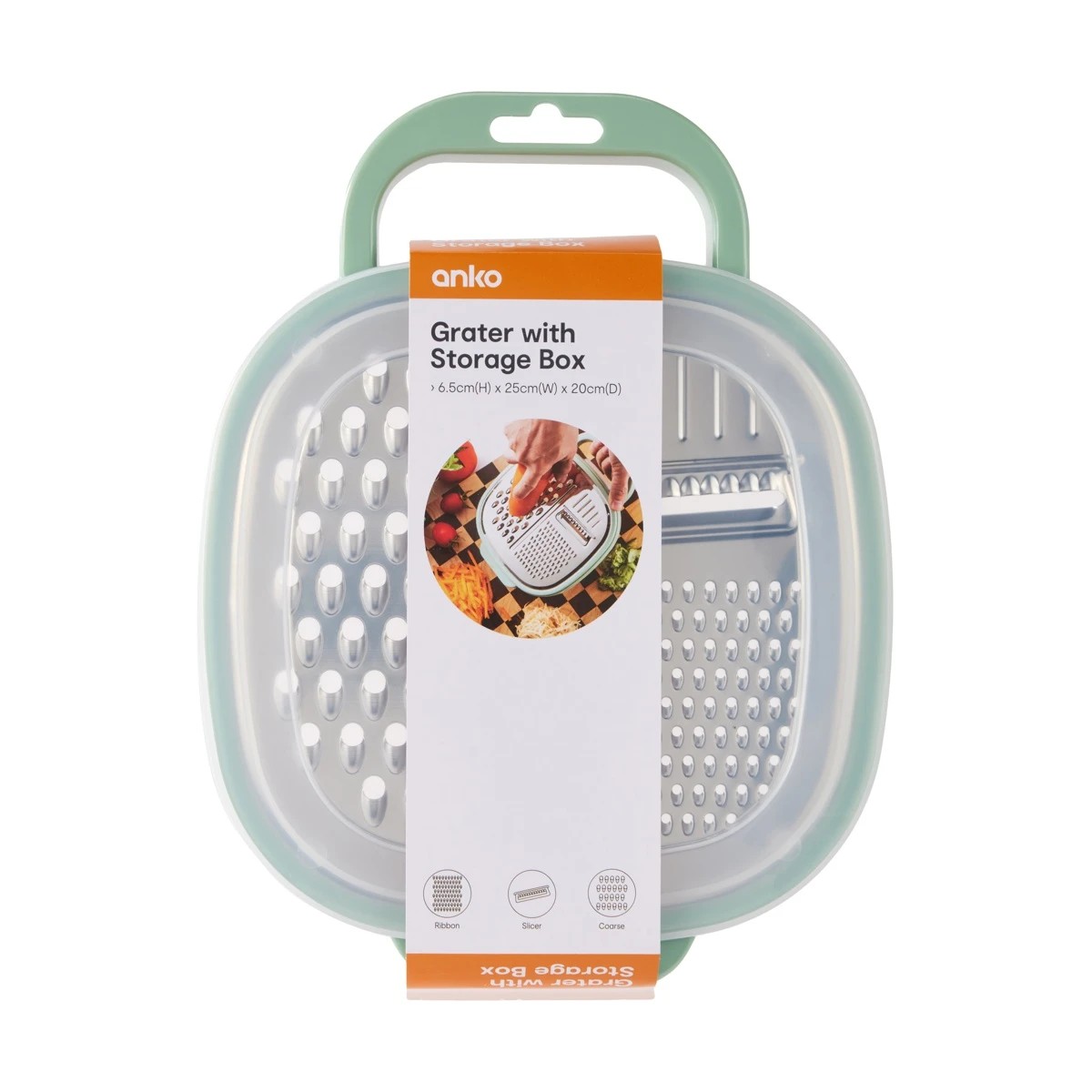 9 Grater with Storage Box - Green, 9 of 9