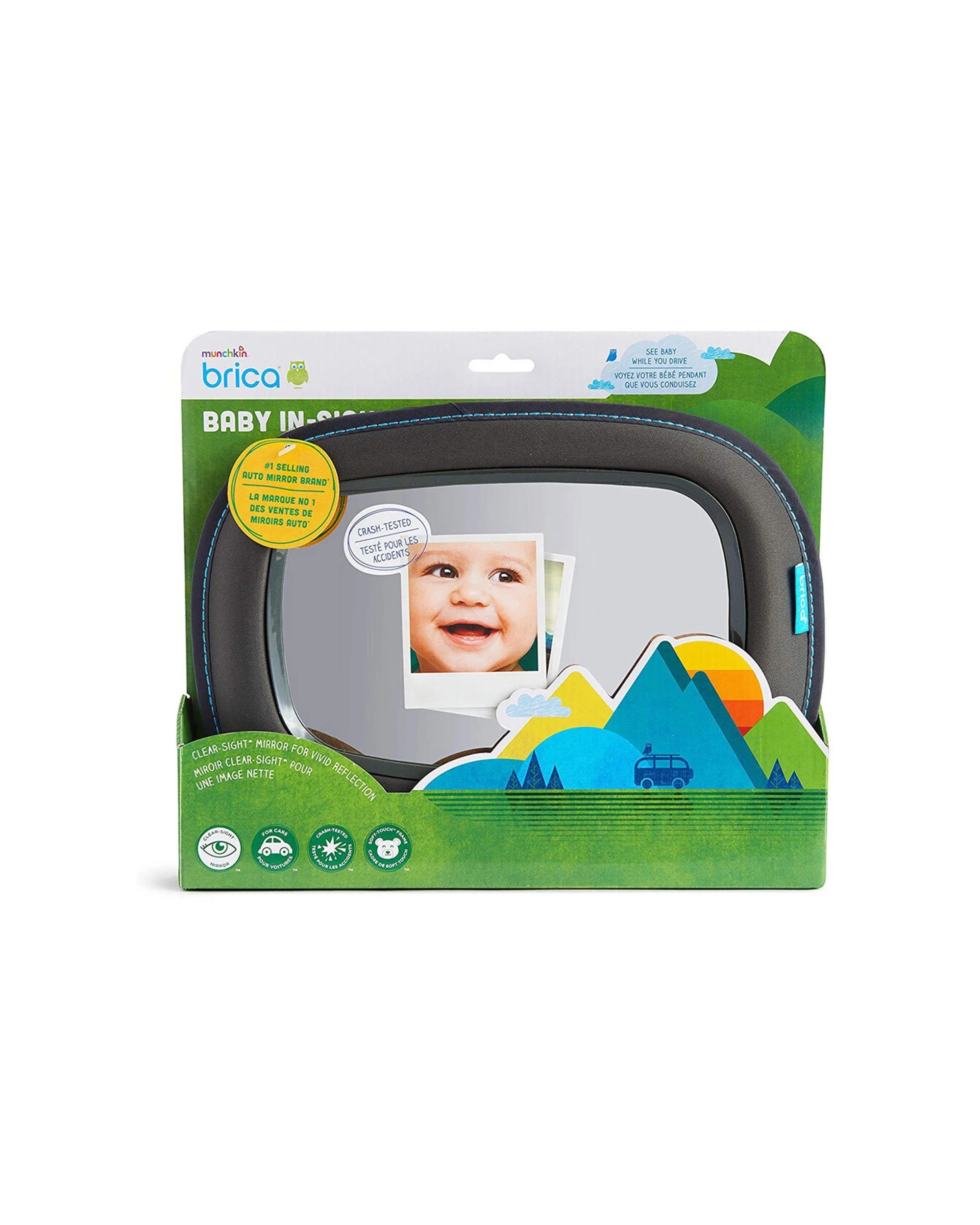 3 Munchkin BRICA Baby In-Sight Mirror Shatter-Resistant Wide-Angle Secure Fit - Black, 3 of 4