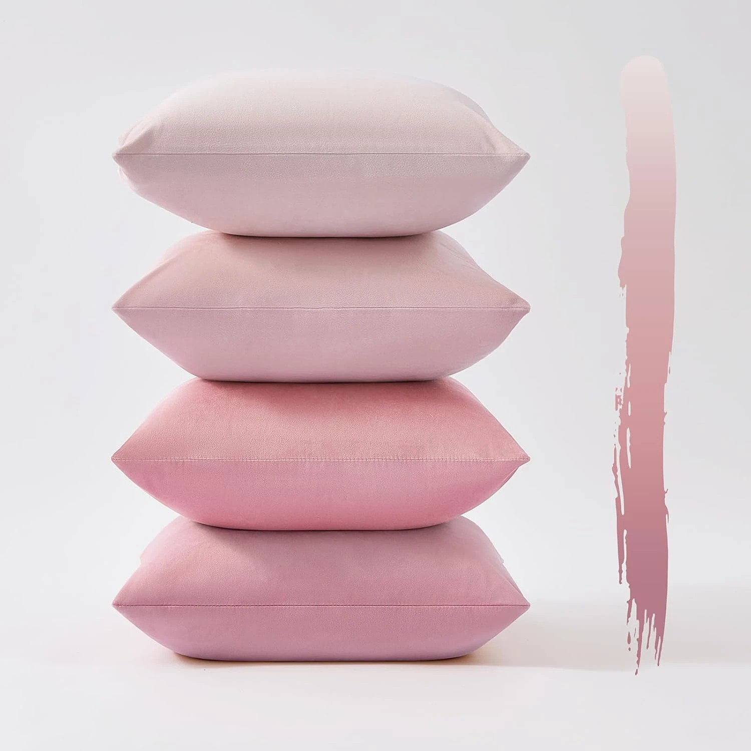 2 Gioia Casa 4-Pack Velvet Cushion Covers 45x45cm Mix - Pink, 2 of 3