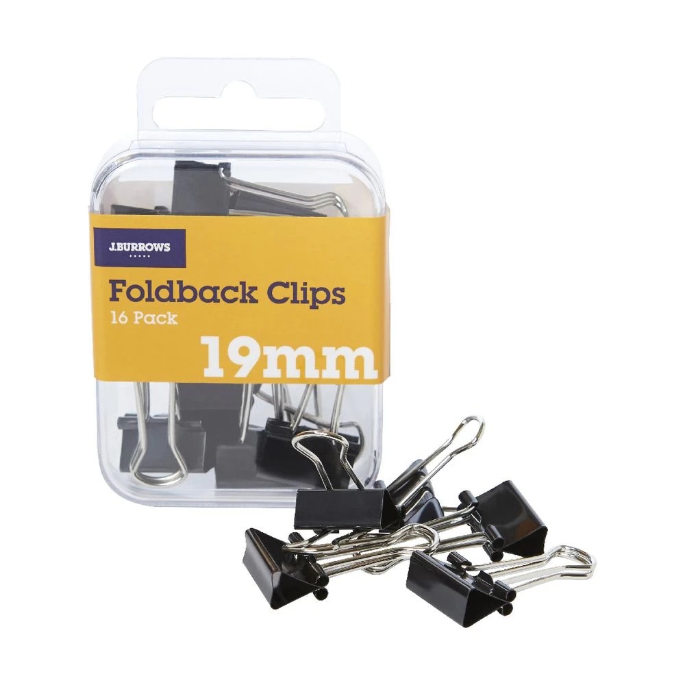 2 J.Burrows 19mm Foldback Clips 16 Pack, 2 of 3