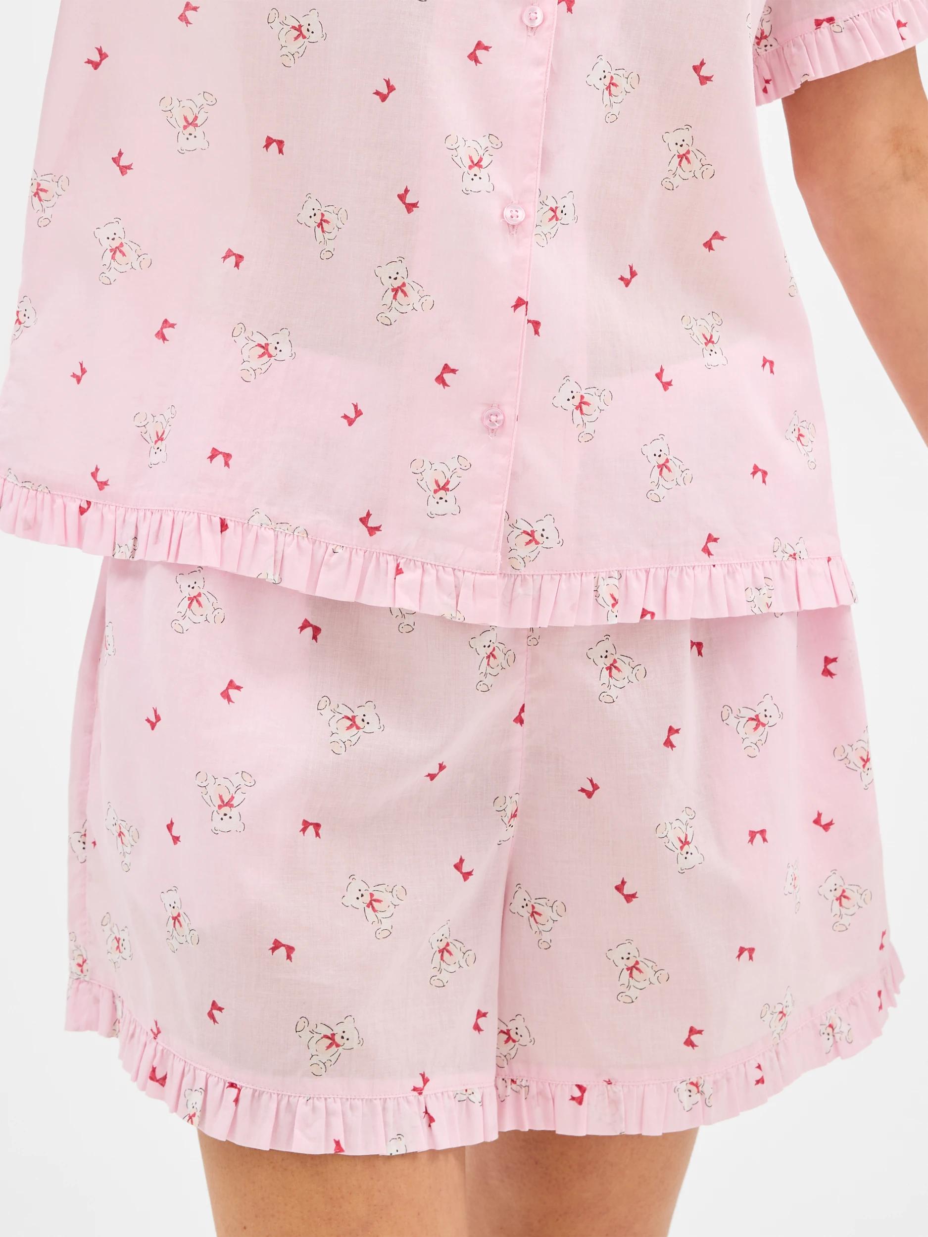 5 Target Womens Woven Frill Pyjama Set PINK TEDDY, 5 of 6