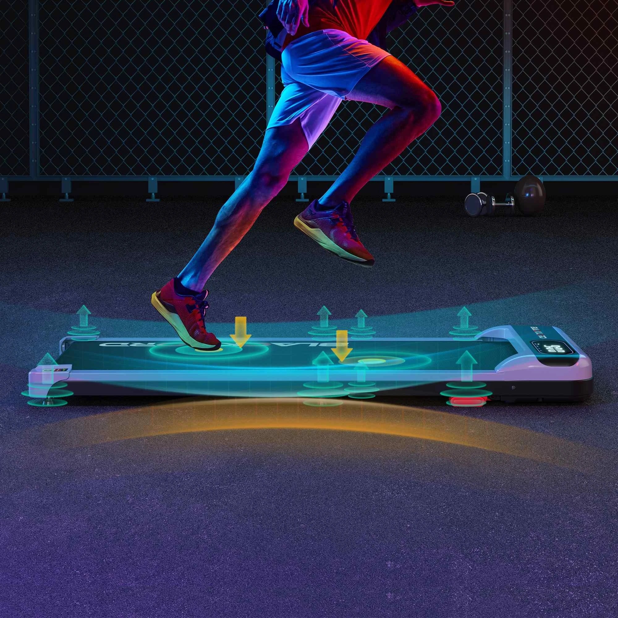 6 Black Lord Treadmill Electric Walking Pad Incline Home Gym Remote - Purple, 6 of 10
