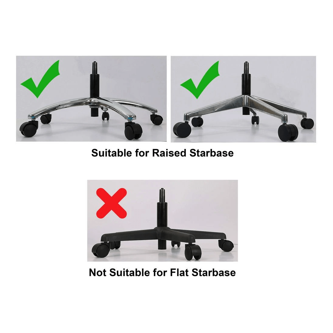 3 Chair Gas Lift for Raised Bases 160kg Black, 3 of 3