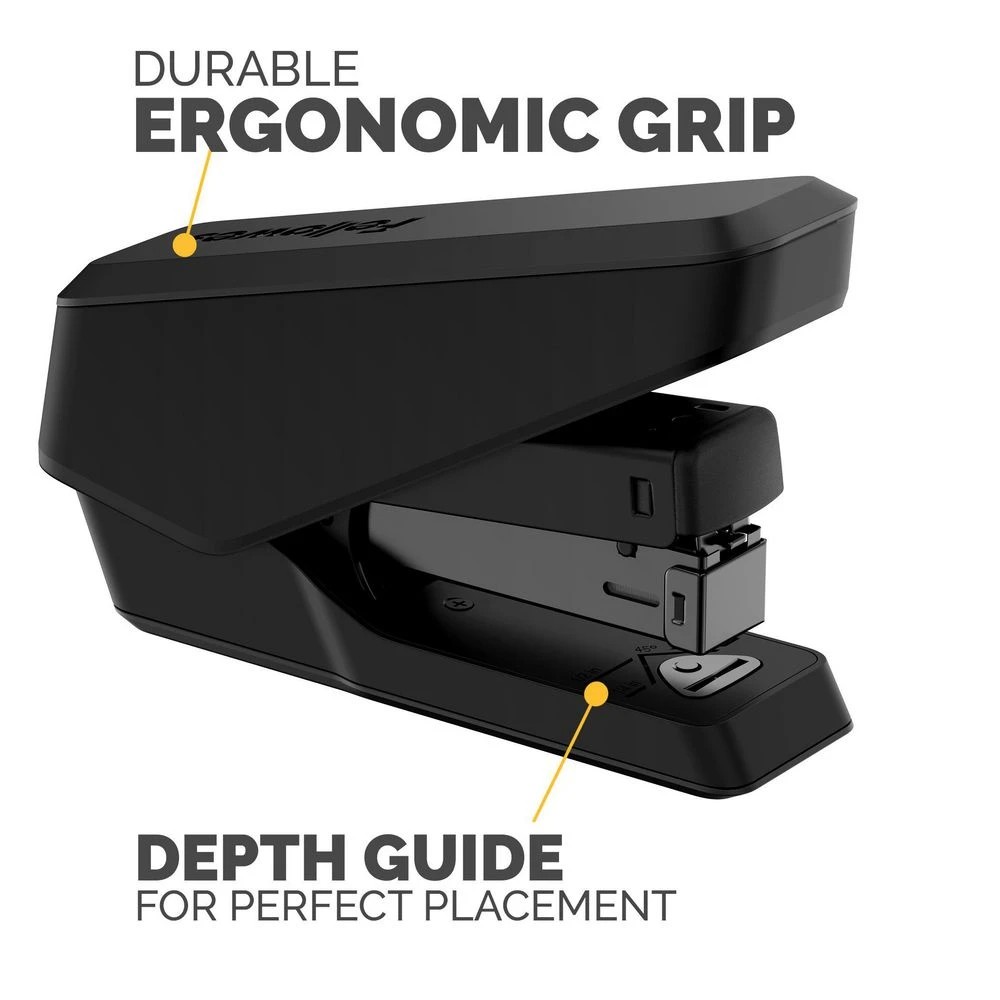 2 Fellowes LX840 Half Strip Easy Press Stapler Black, 2 of 8