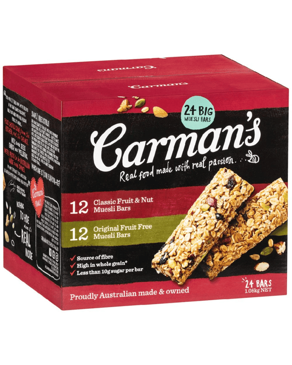 Carman's Traditional Muesli Bars 24 Pack Variety