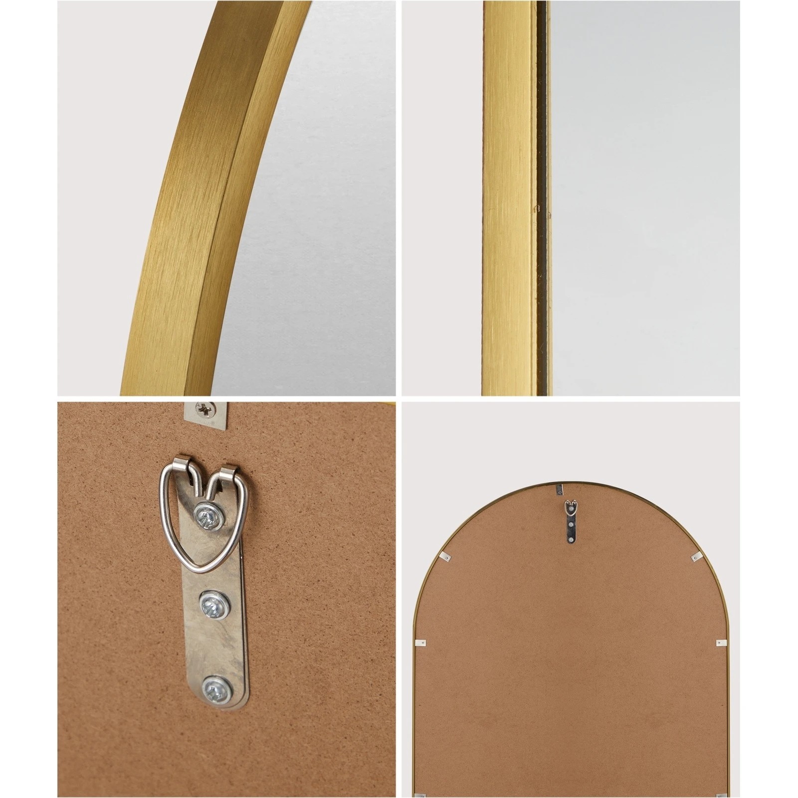 4 Oikiture Wall Mirrors Oval Makeup Mirror Bedroom Home Decor 84x50cm
 - Gold, 4 of 9