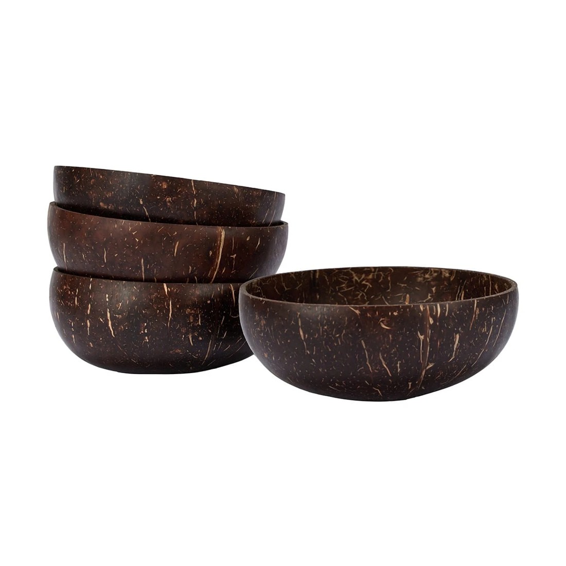 2 4 Pack Brown Coconut Bowls, 2 of 7