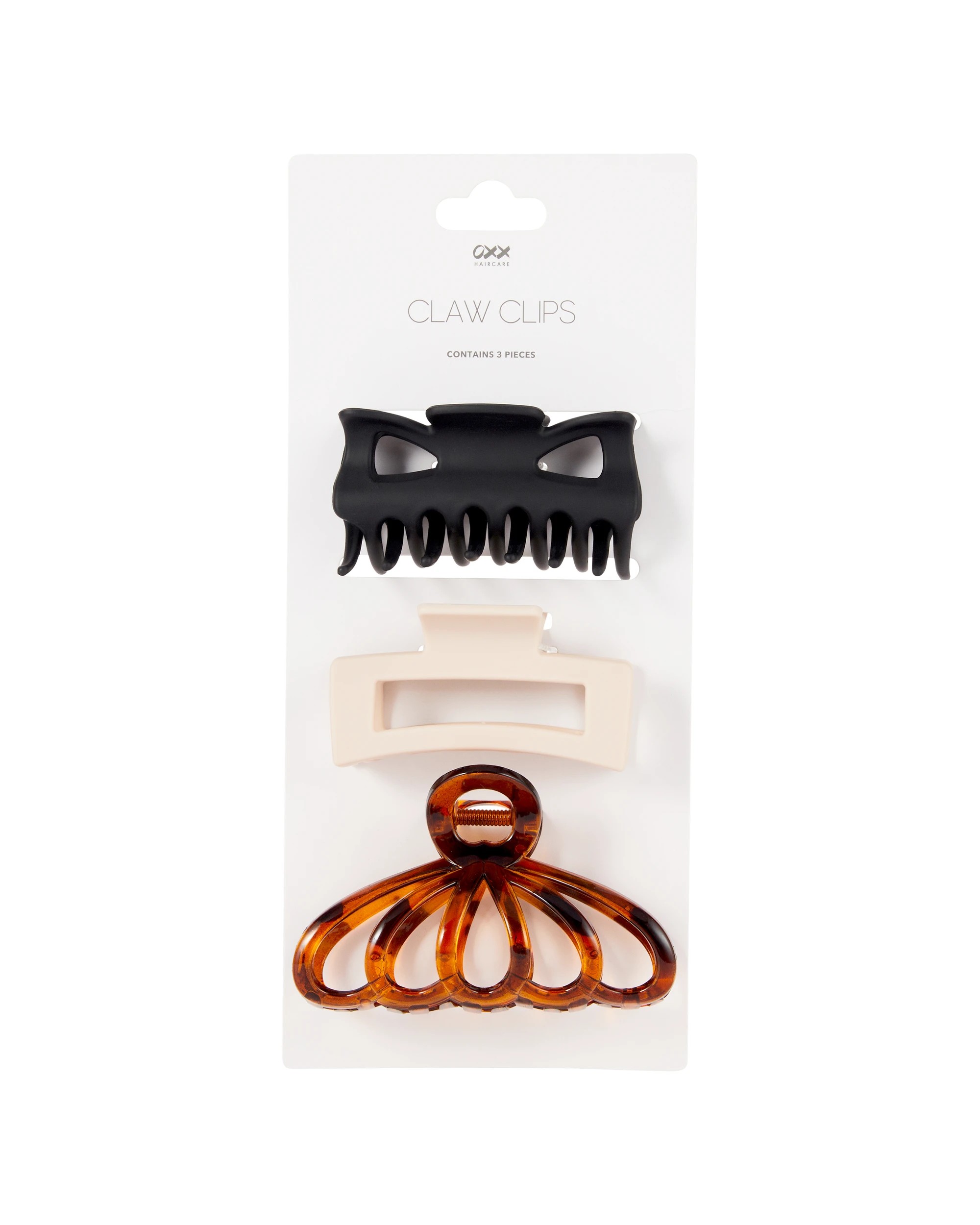 3 OXX Haircare 3 Piece Claw Hair Clips, 3 of 3