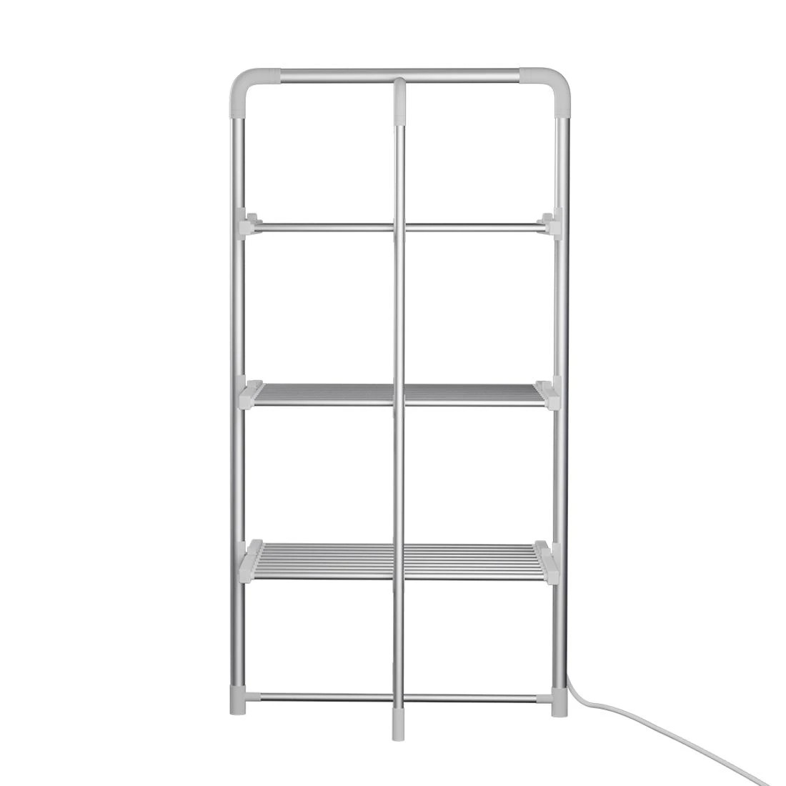 3 Devanti Electric Heated Towel Rail Rack 30 Bars Foldable Clothes Dry - Silver, 3 of 6