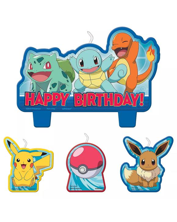 Pokemon Pokemon Classic Molded Candles Set of 4
