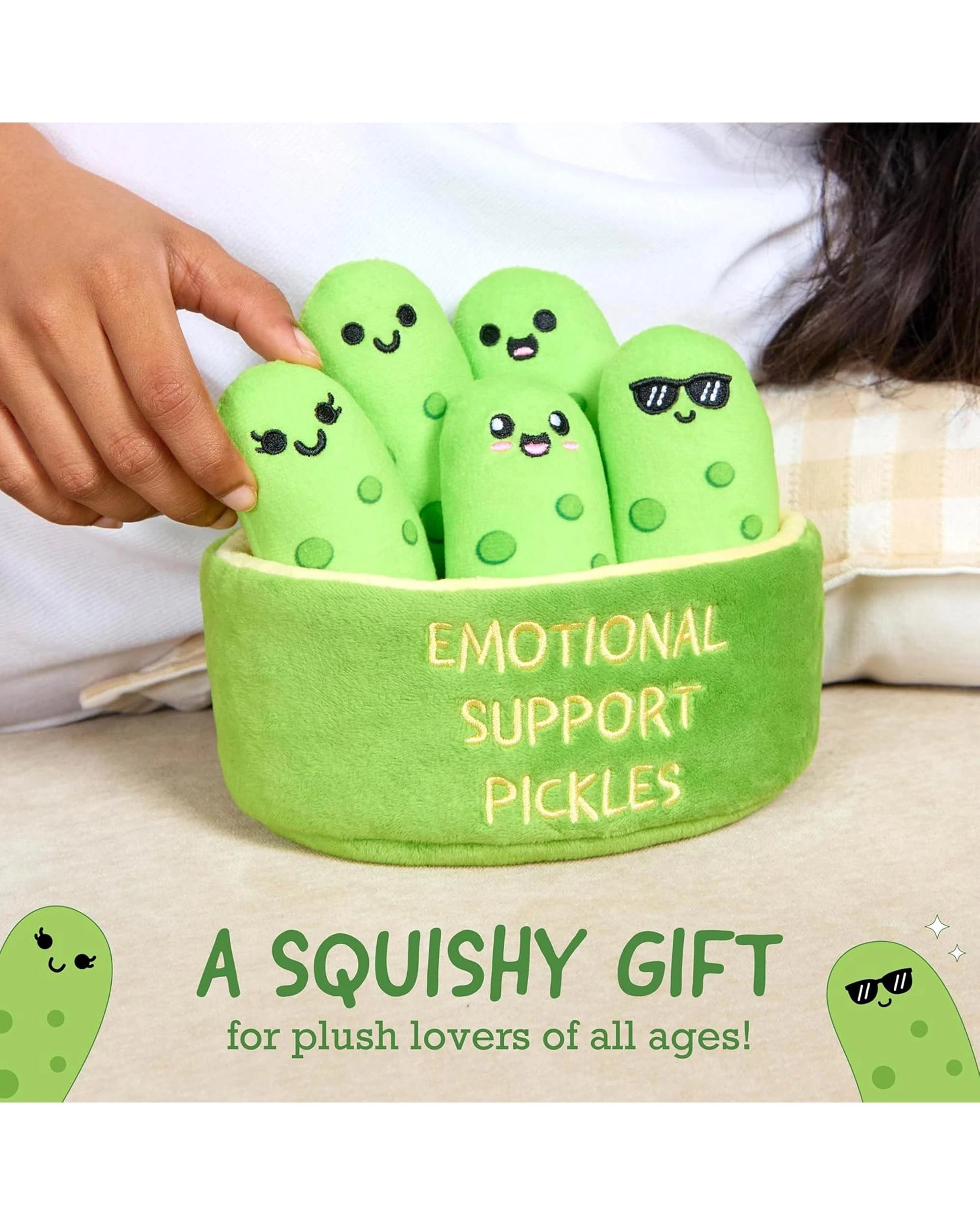 5 Emotional Support Pickles Plush Set, 5 of 6