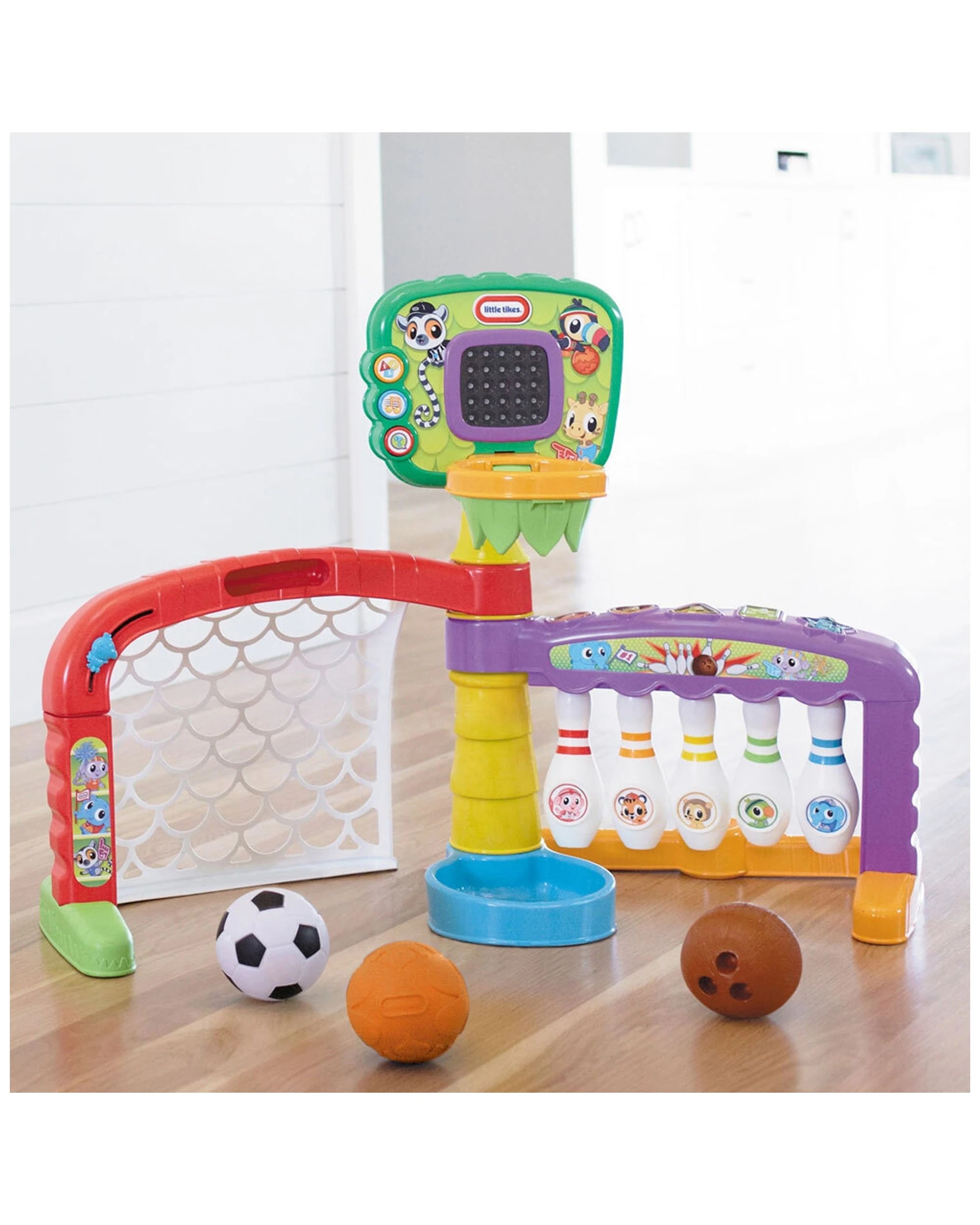 2 Little Tikes 3-in-1 Sports Zone Basketball Bowling Soccer Toddler Toy - Ages 1-3 - Multi, 2 of 9